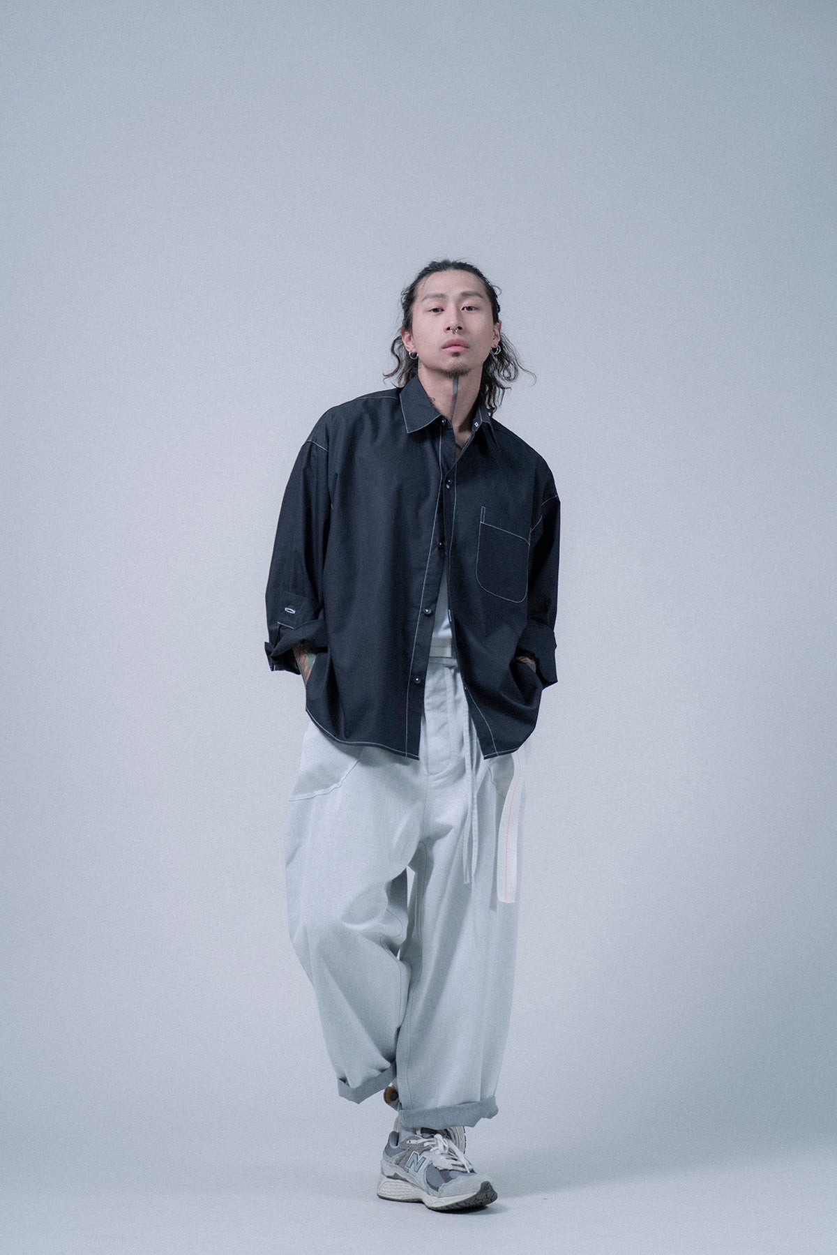 The Drawstring Denim Pants - White