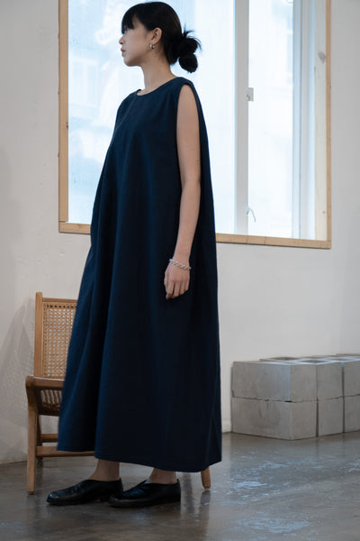 The Linen Dress - Navy