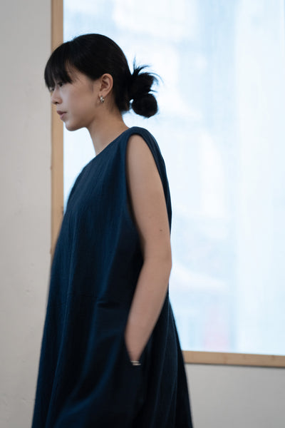 The Linen Dress - Navy