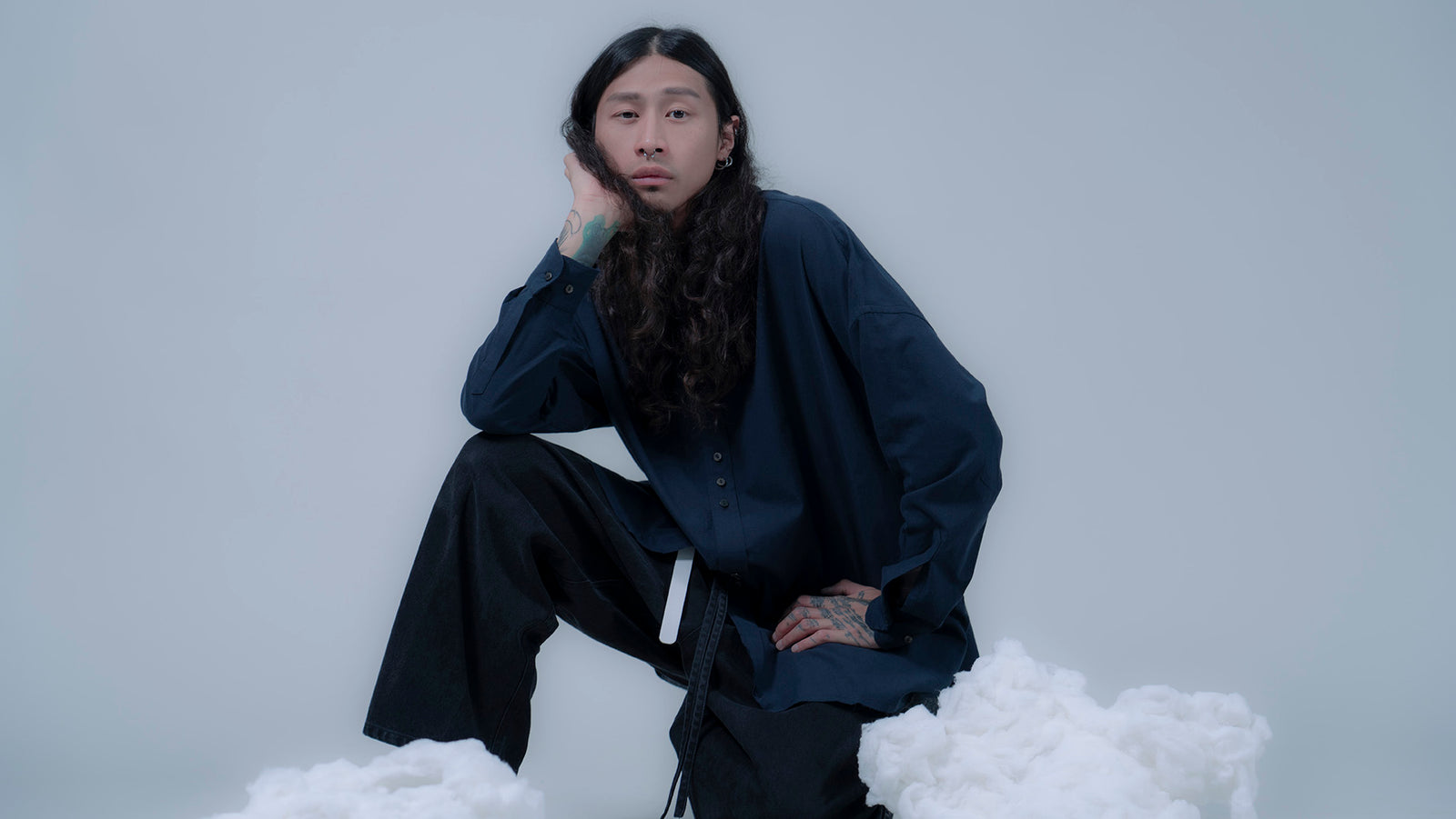 The Drawstring Denim Pants - Black