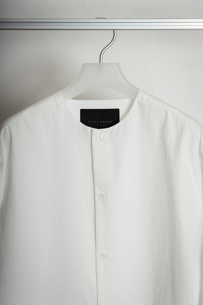 The Collarless Shirt - White