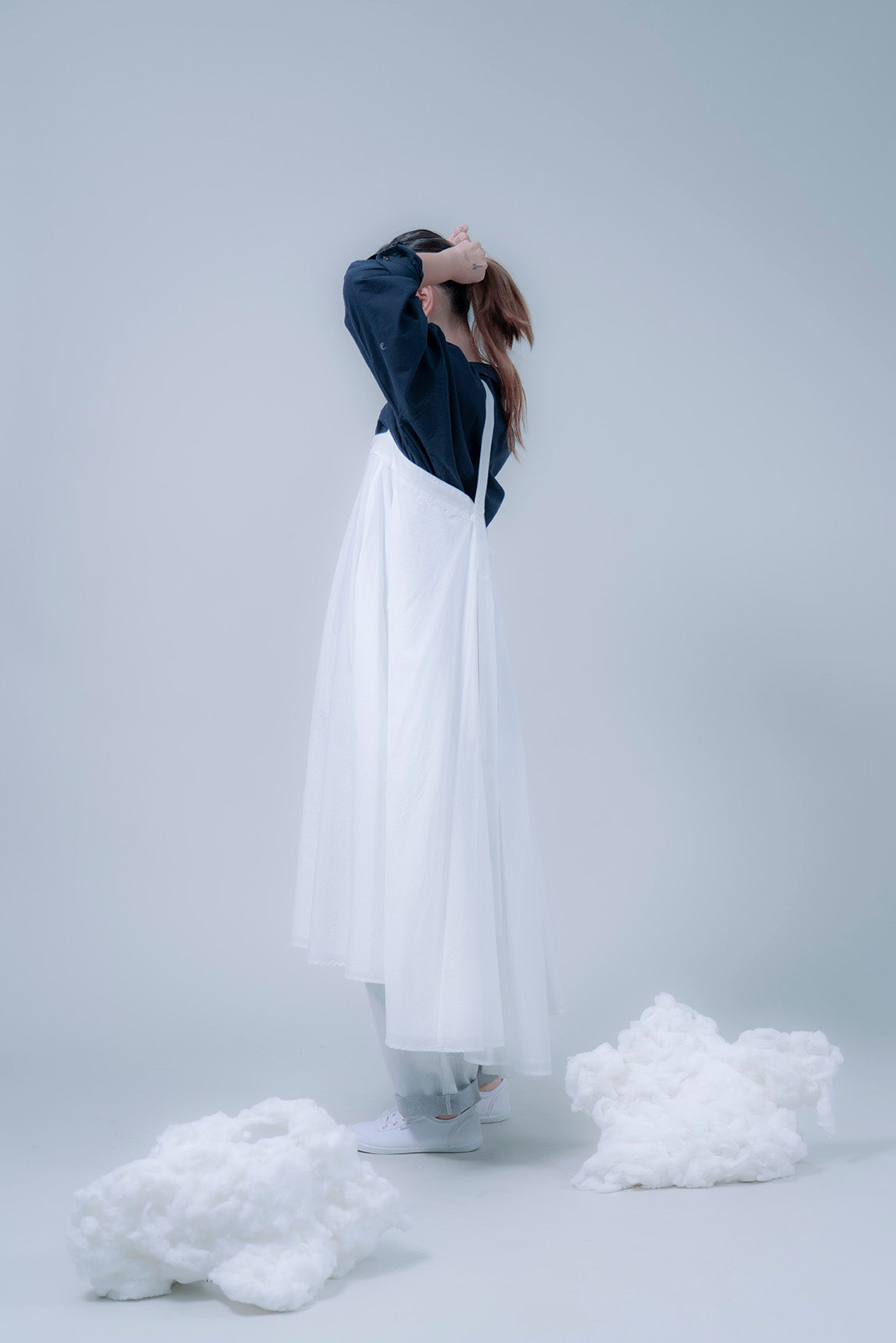 The Suspender Dress - White