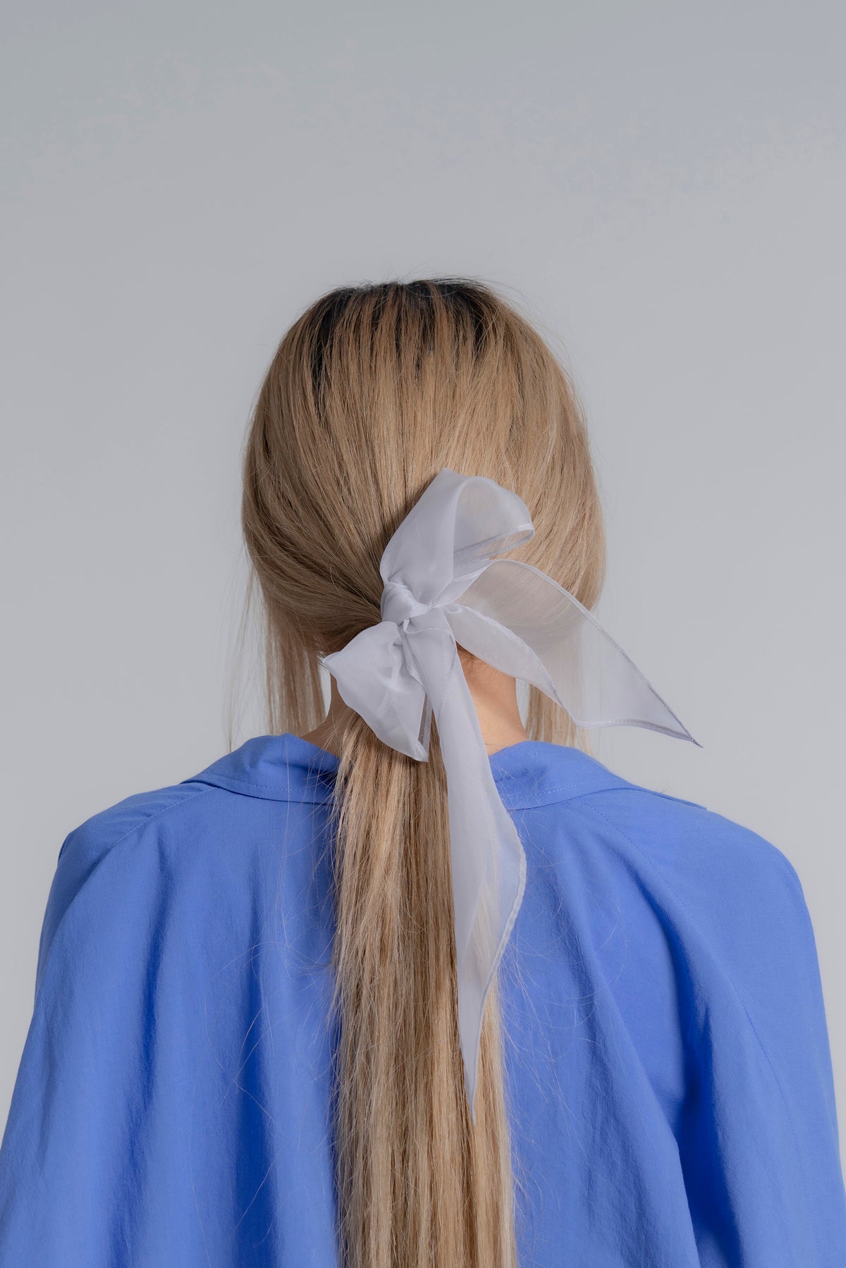 The Organza Scrunchie - Silver