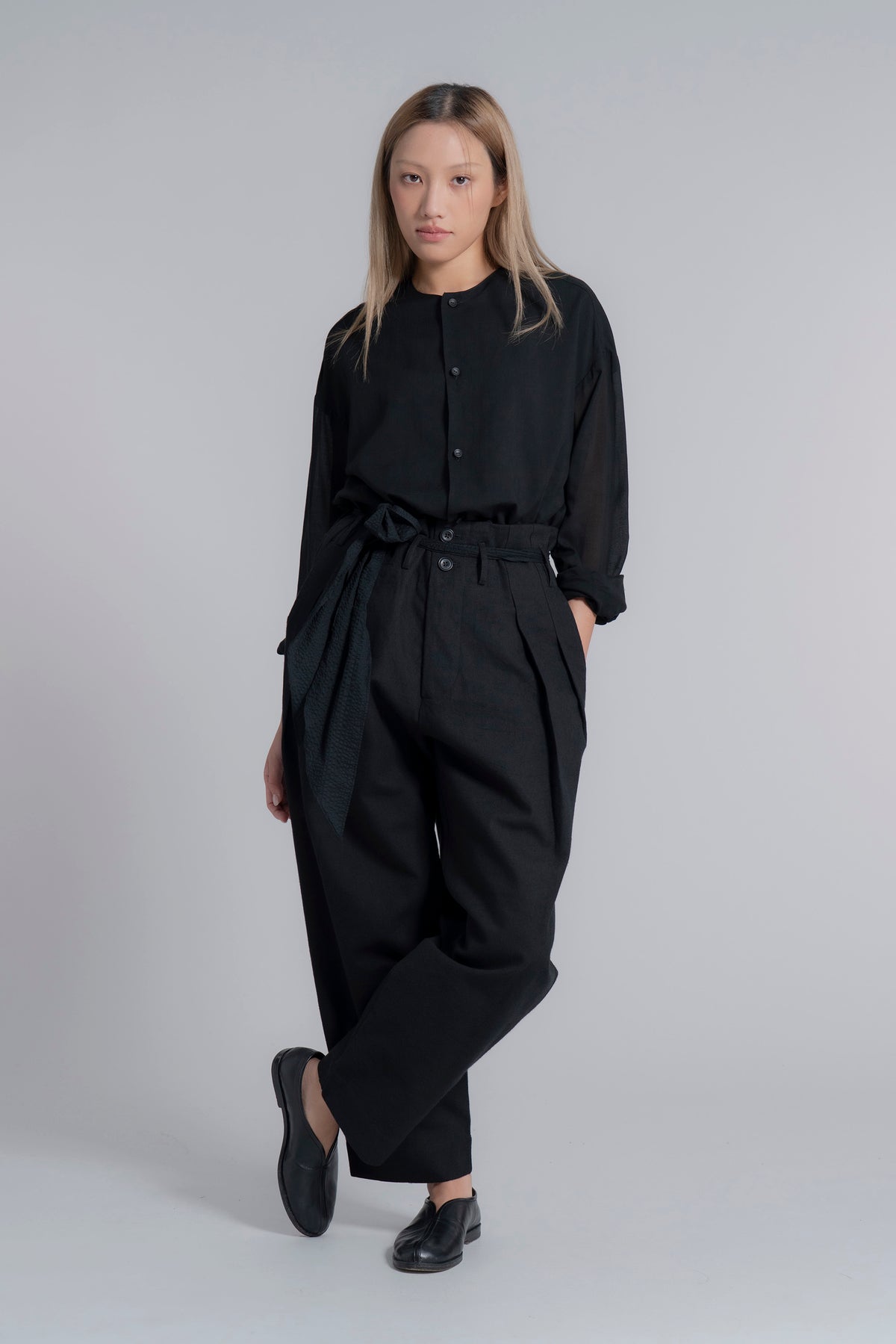 The Belted Hollywood Trousers - Black