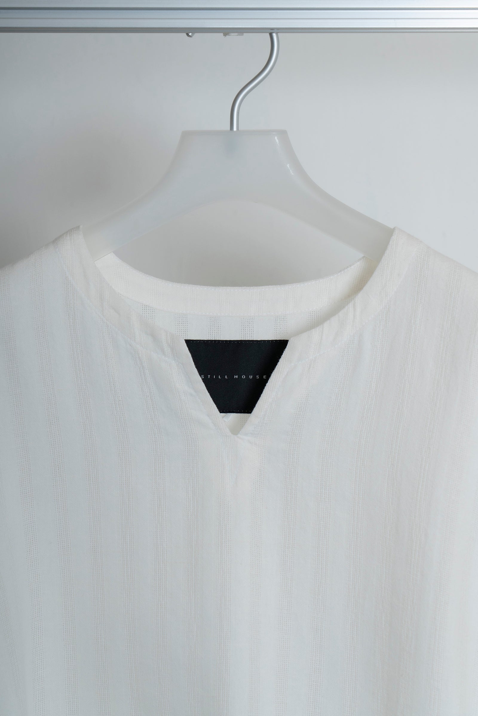 The Split Neck Top - White