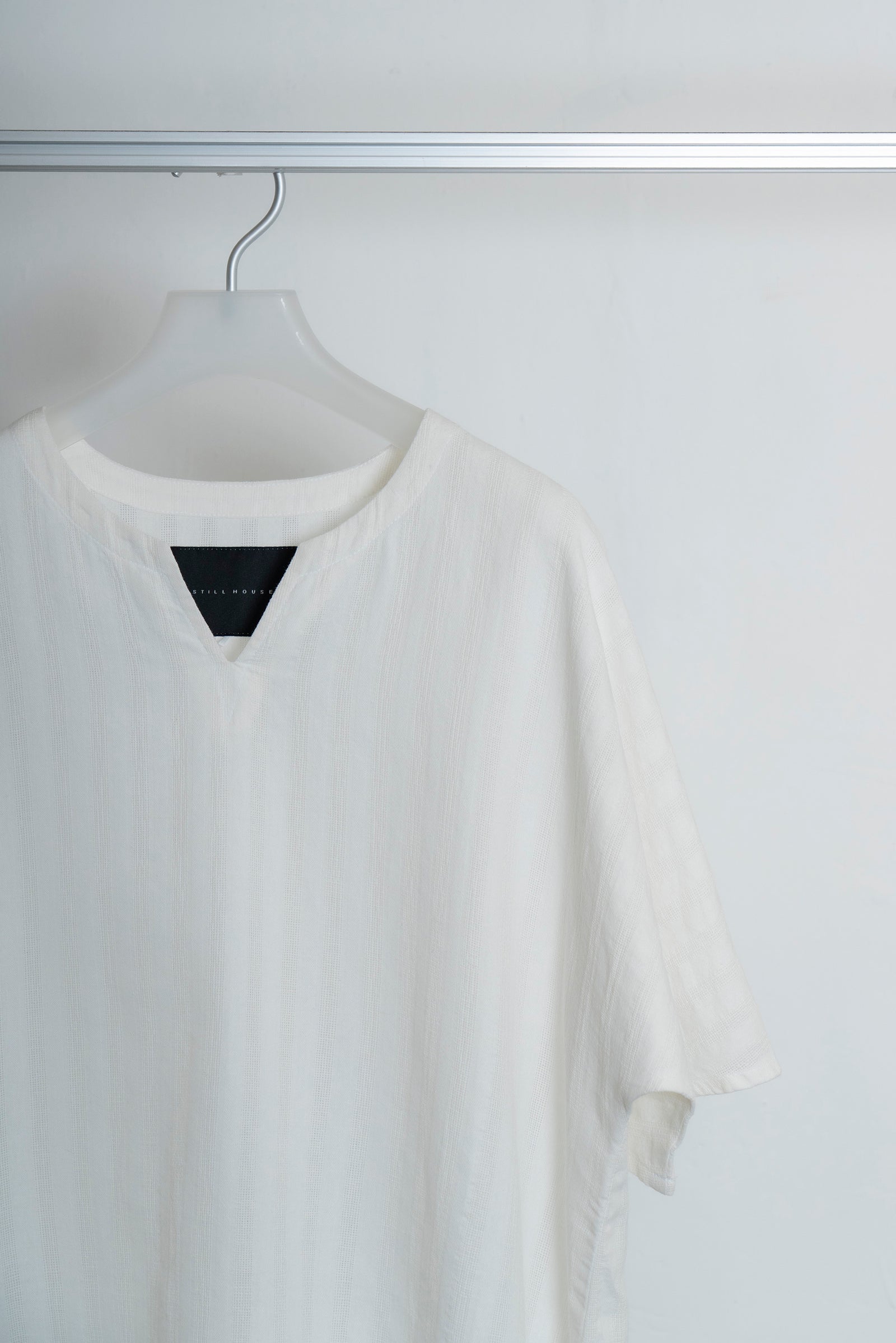 The Split Neck Top - White