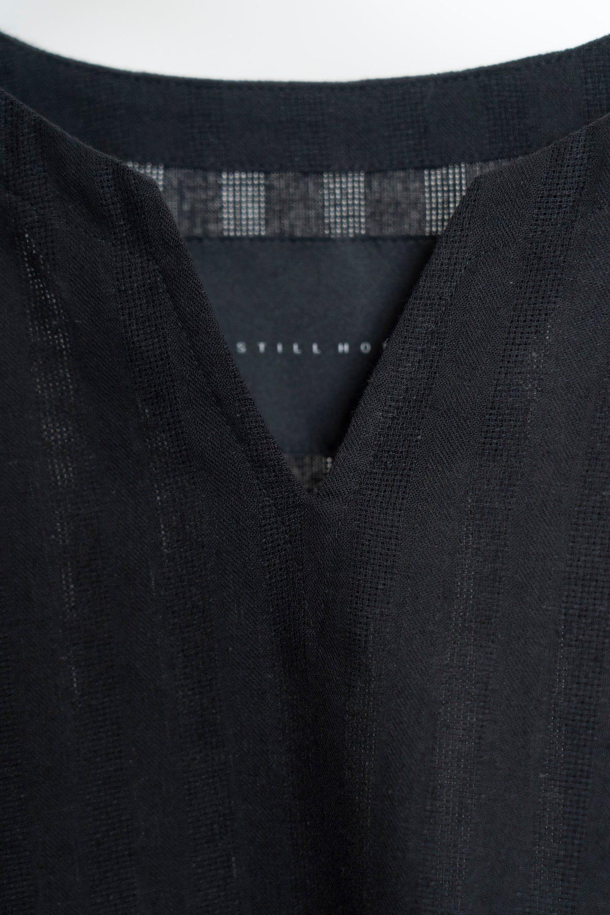 The Split Neck Top - Black