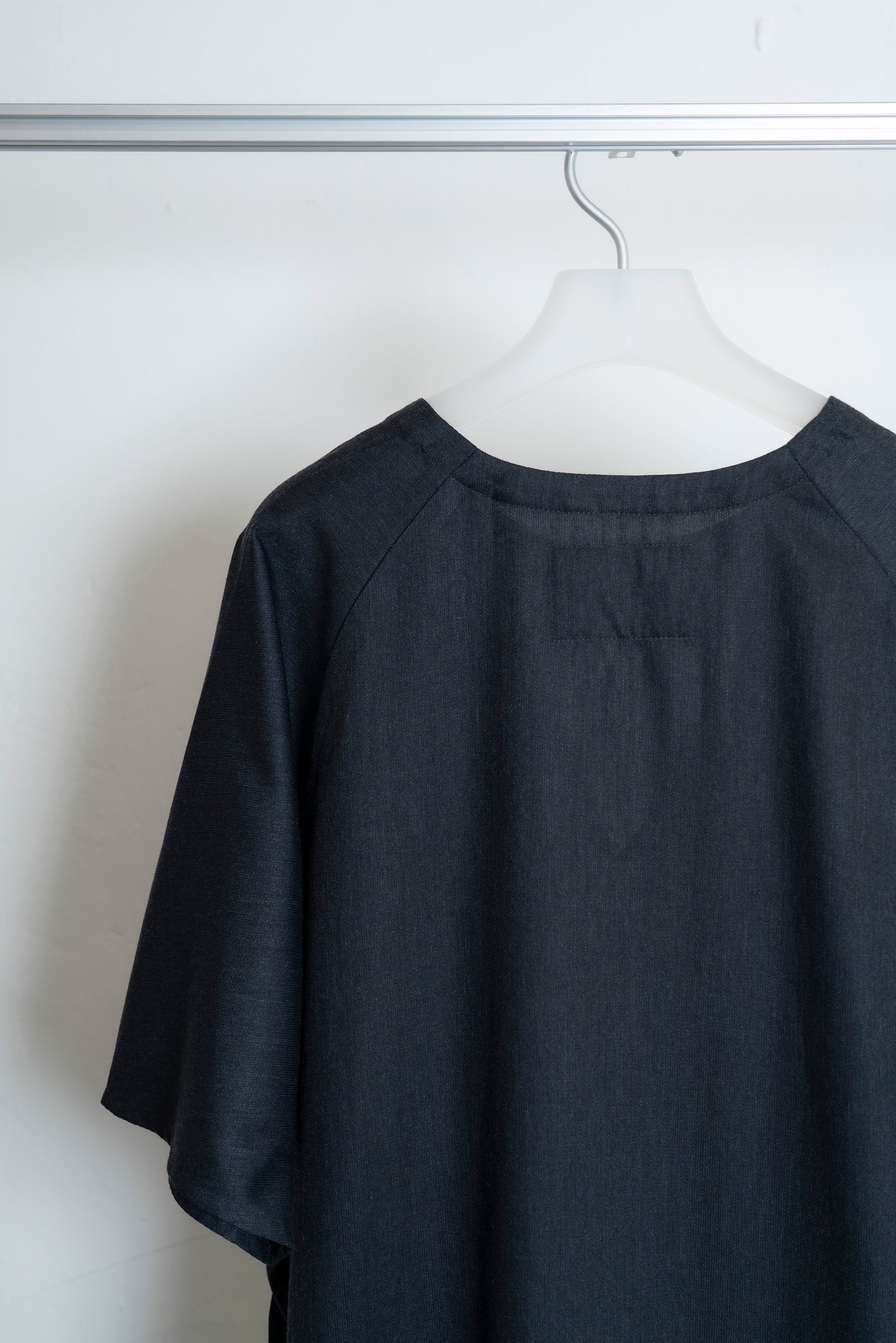 The Split Neck Top - Charcoal
