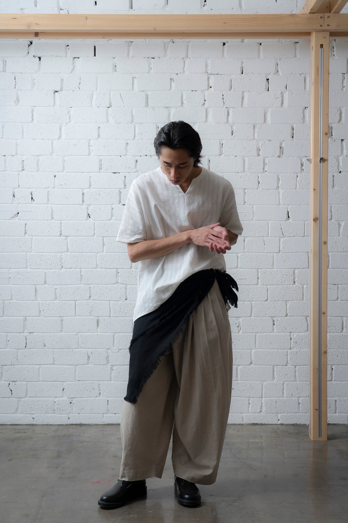The Split Neck Top - White