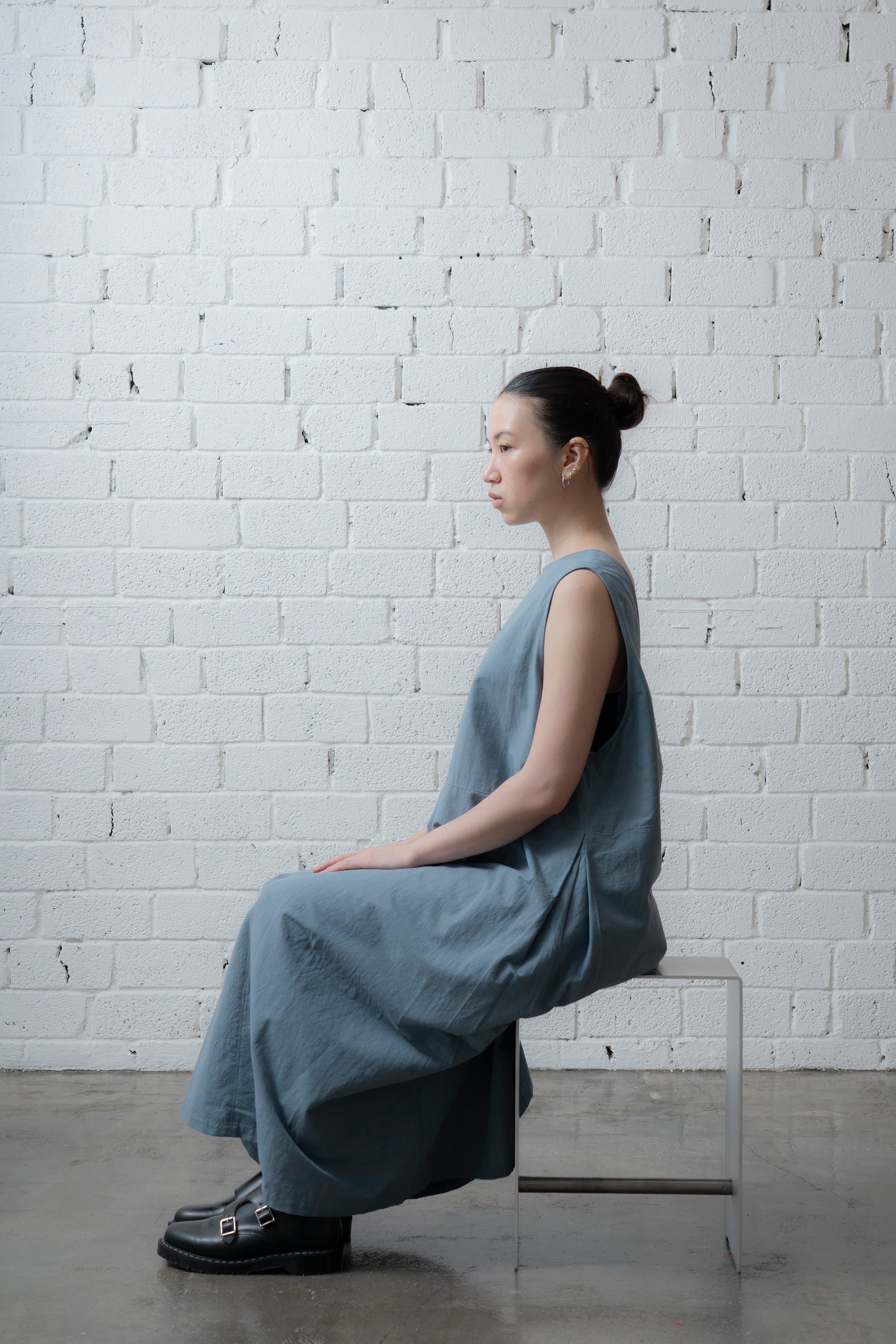 The Linen Dress - Navy | Authentic Japanese Fabric - Still House The Linen Dress - Navy | Authentic Japanese Fabric - Still House