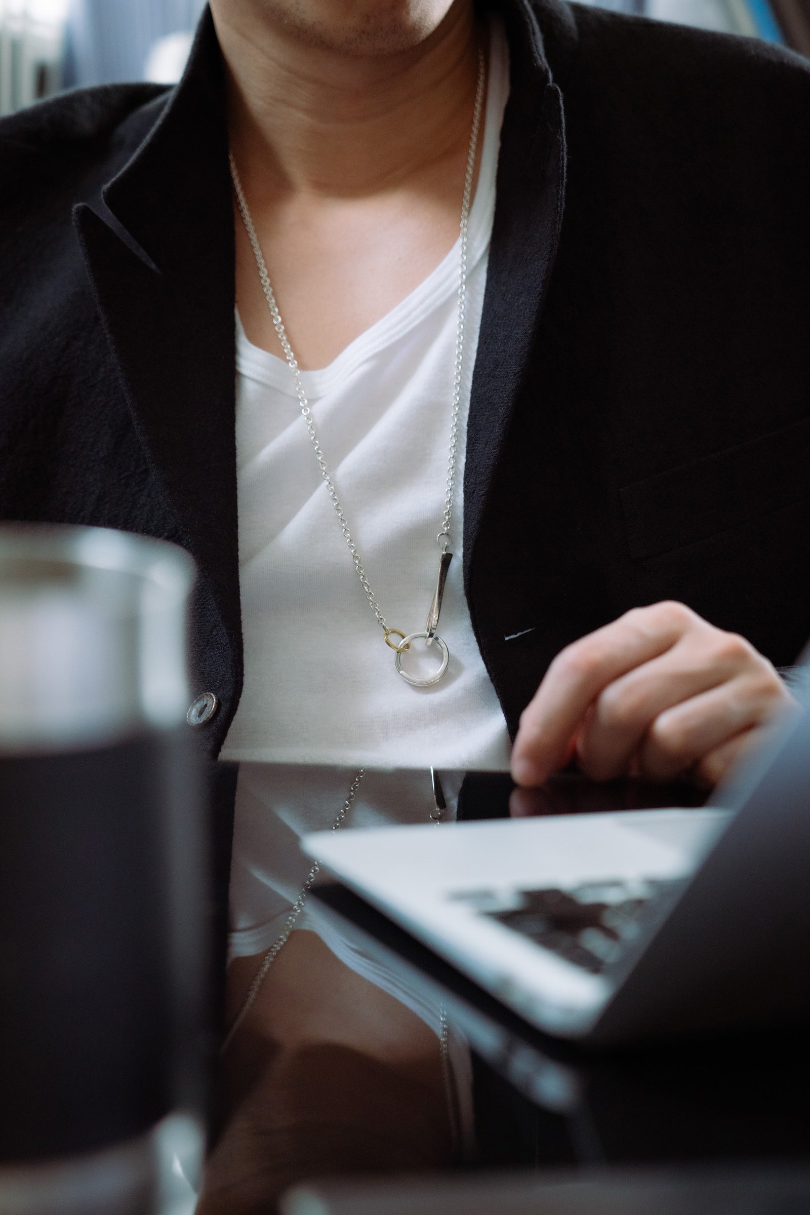 Silver Necklace and Pocket Chain