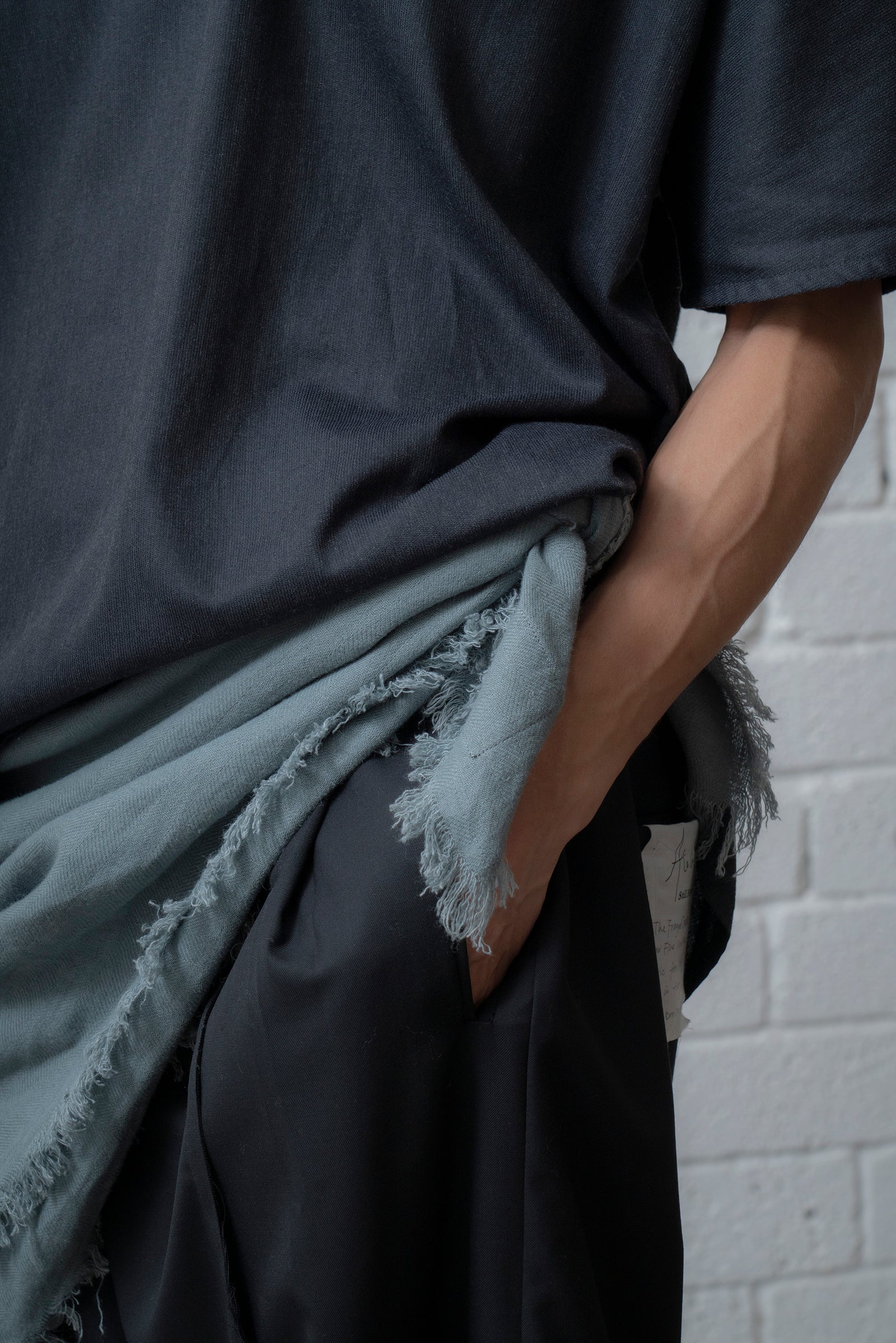 The Linen Scarf - Cloud Blue