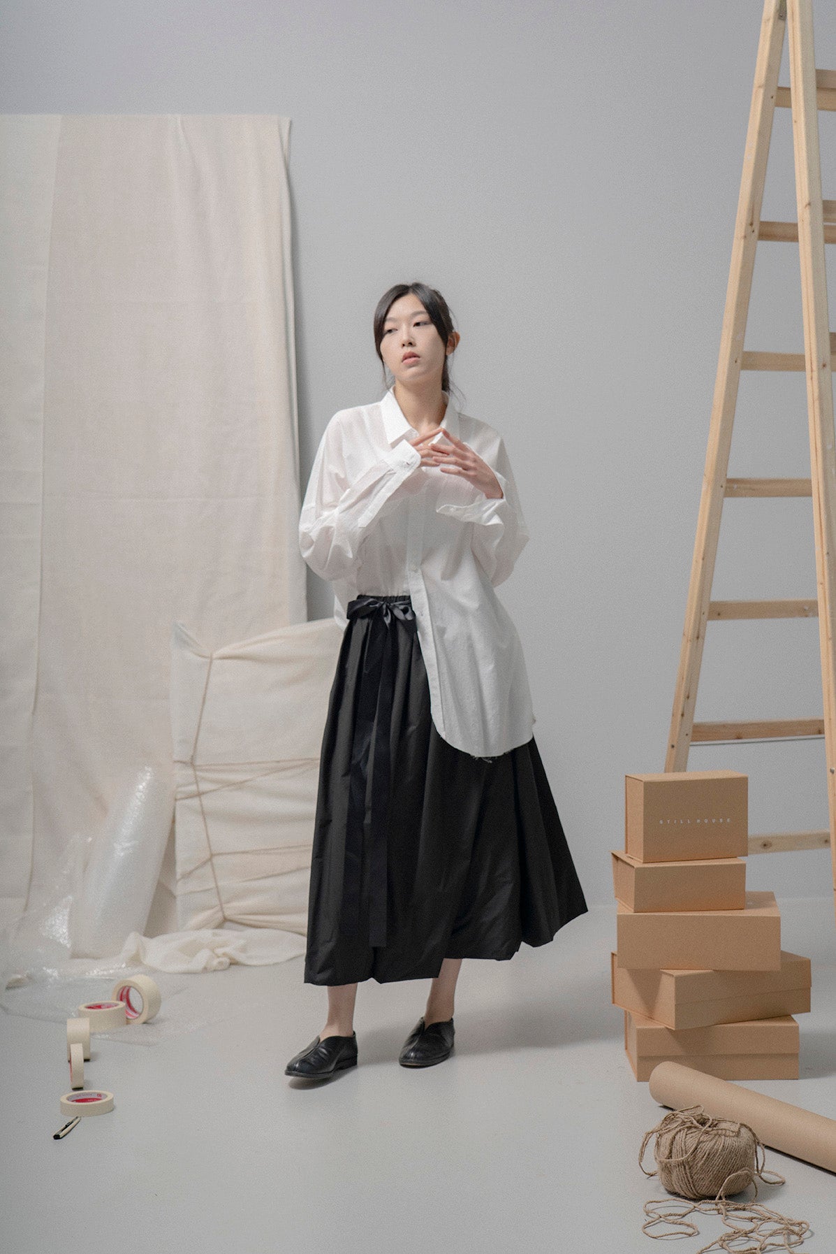 The Ribbon Skirt - Black