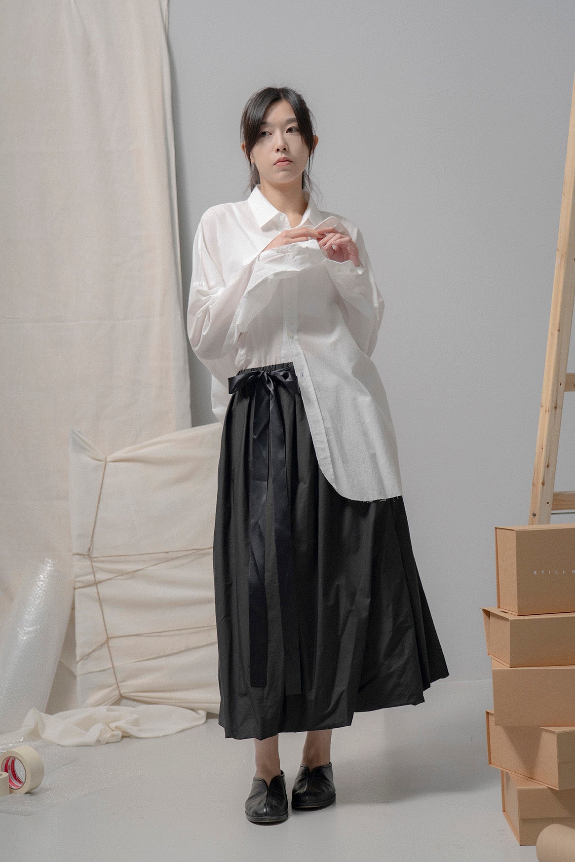 The Ribbon Skirt - Black