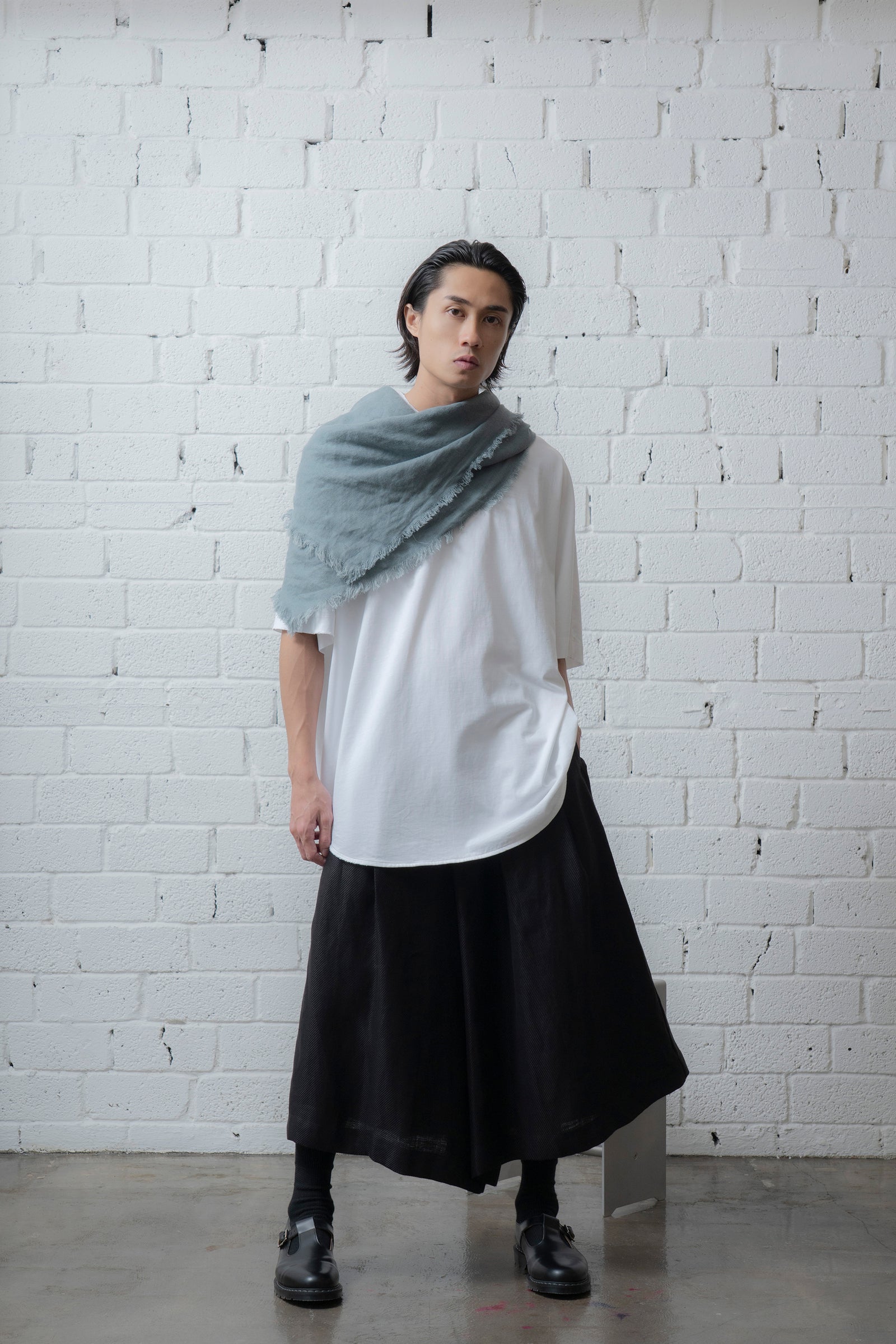 The Linen Scarf - Cloud Blue