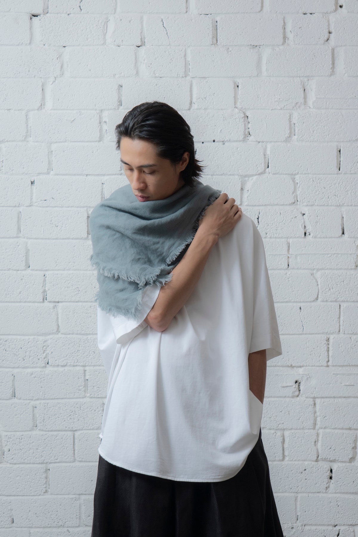 The Linen Scarf - Cloud Blue
