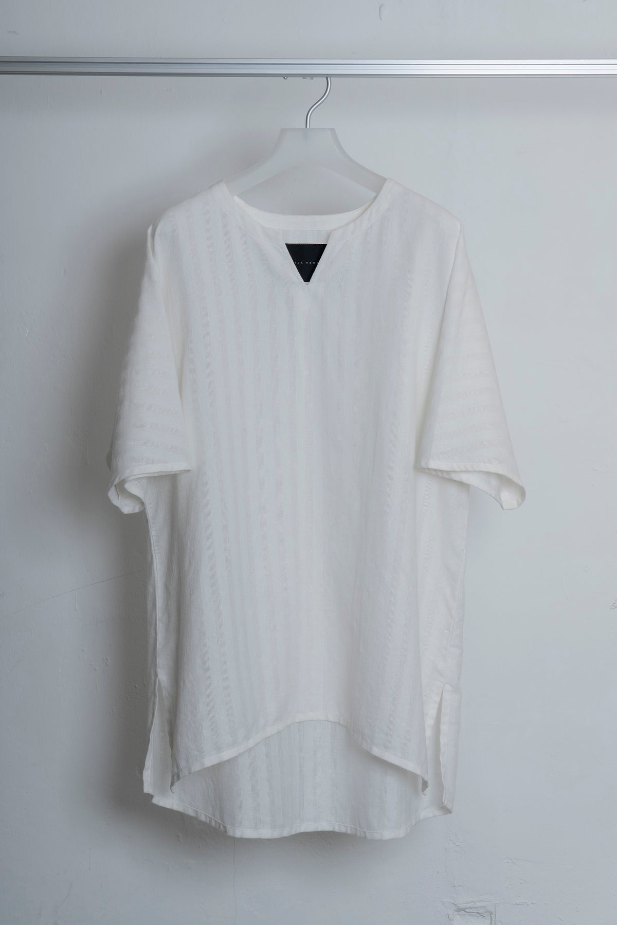 The Split Neck Top - White