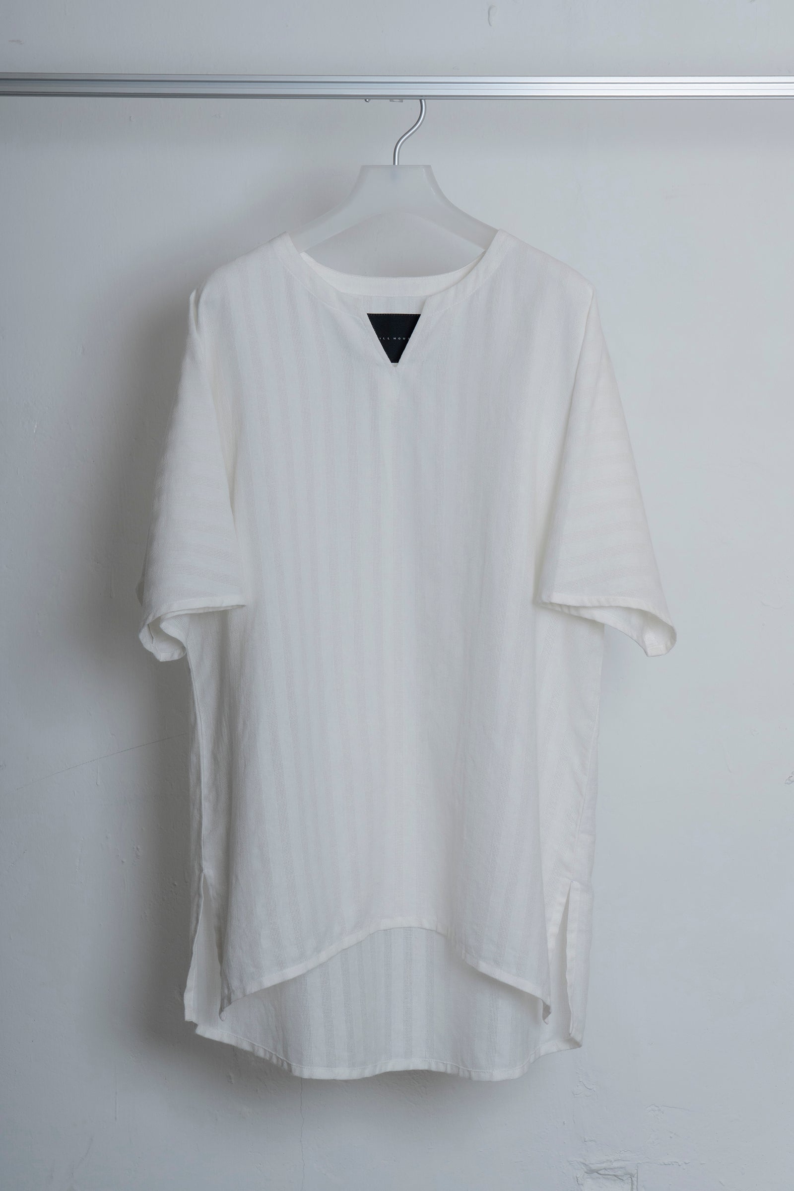 The Split Neck Top - White
