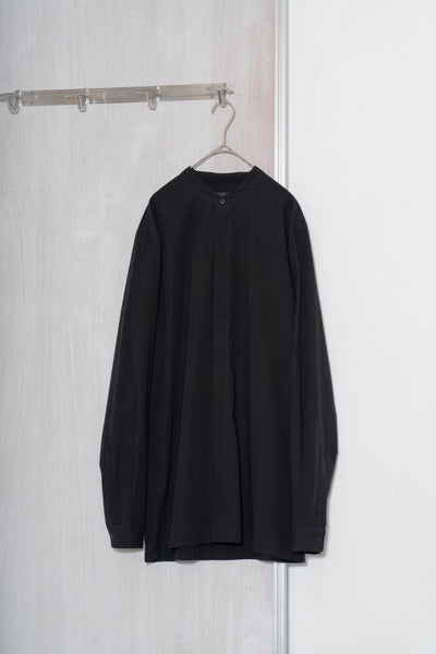 The Mandarin Collar Shirt - Black