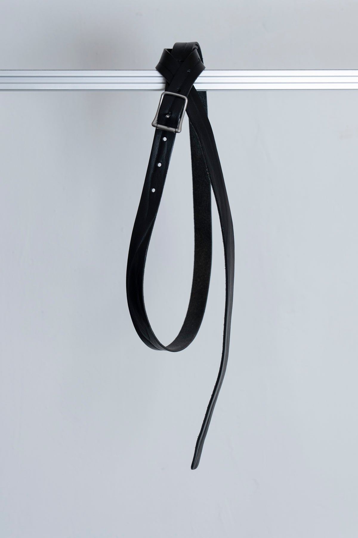 The Long Leather Belt - Black