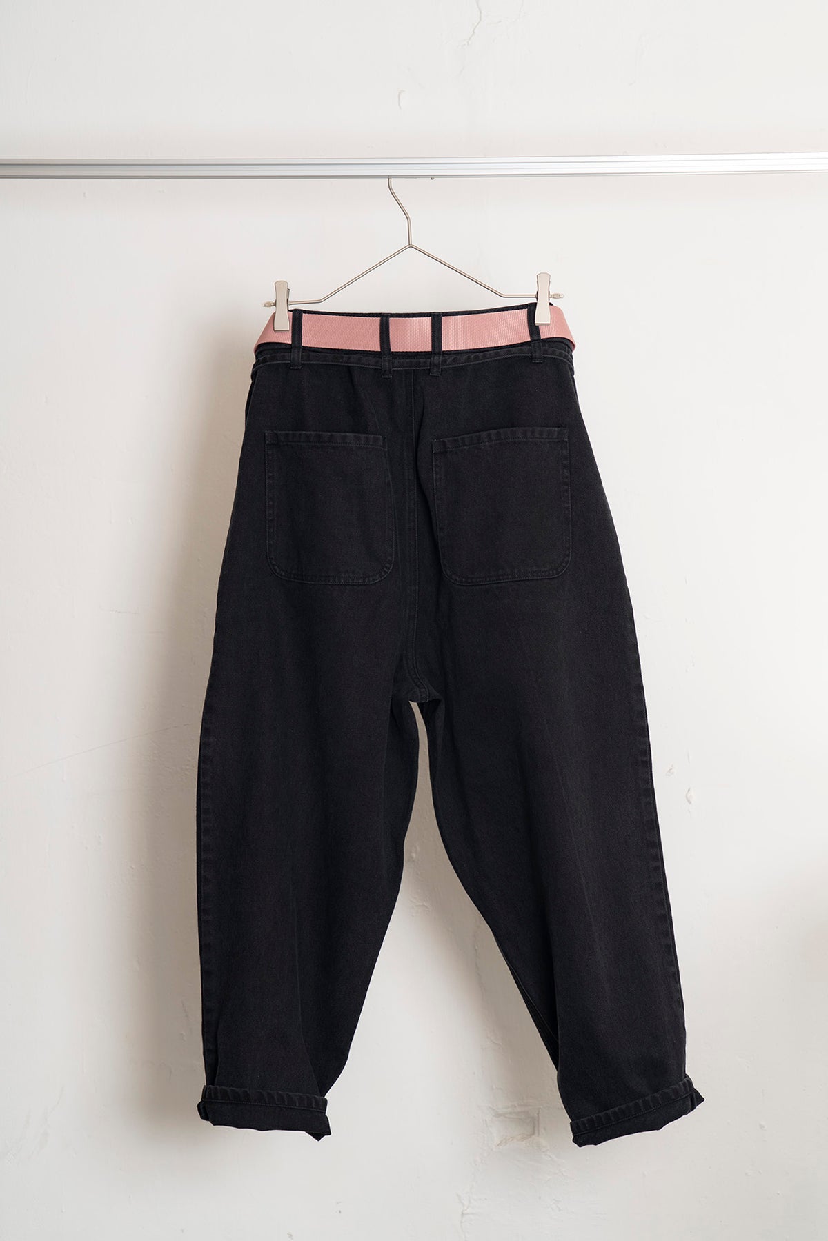 The Drawstring Denim Pants - Black