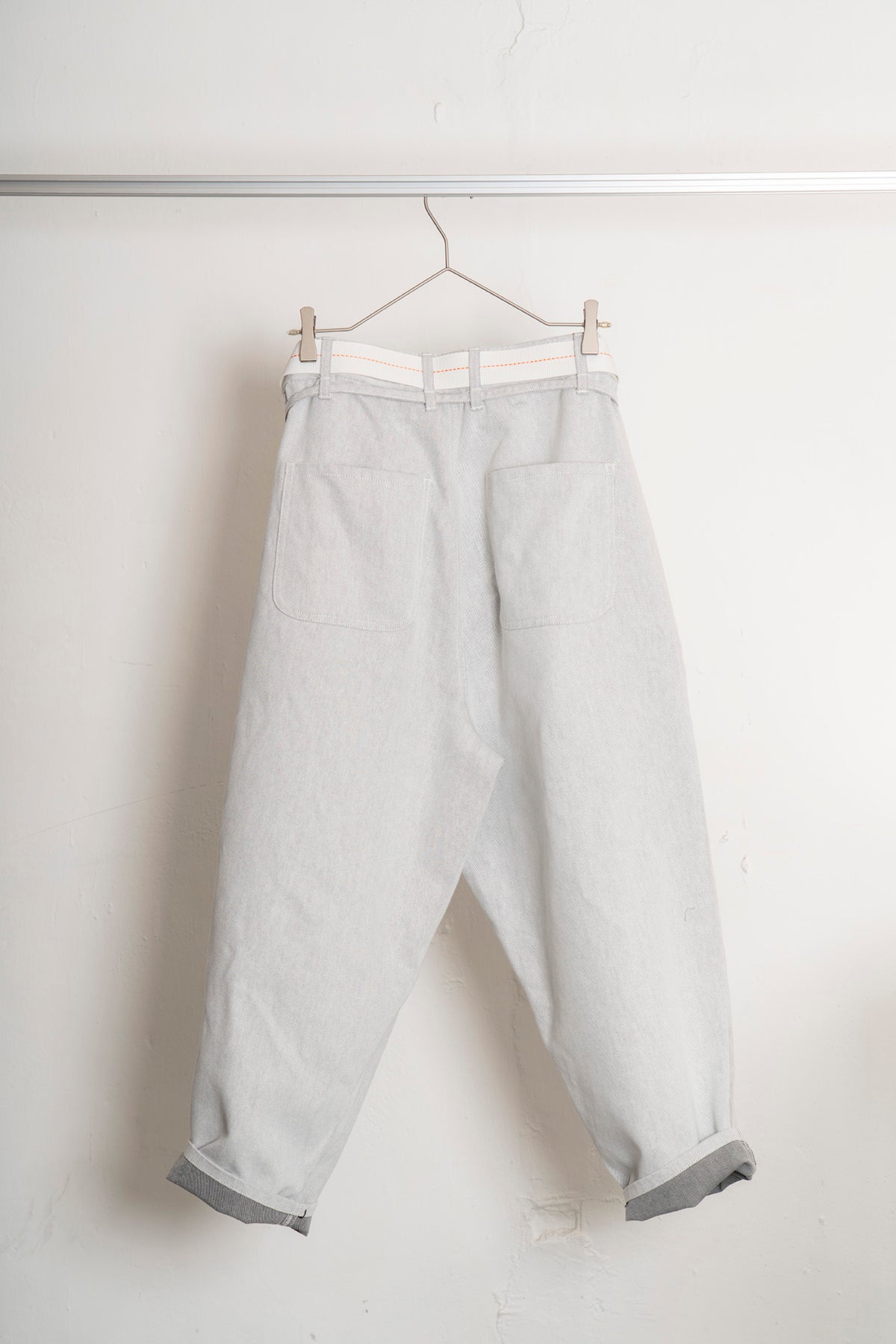 The Drawstring Denim Pants - White