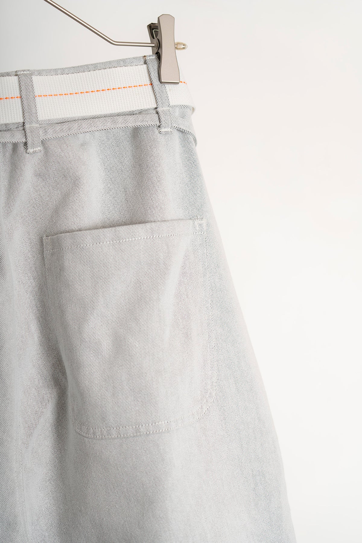 The Drawstring Denim Pants - White