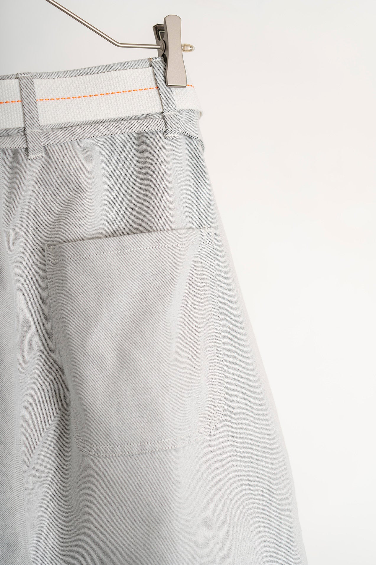 The Drawstring Denim Pants - White