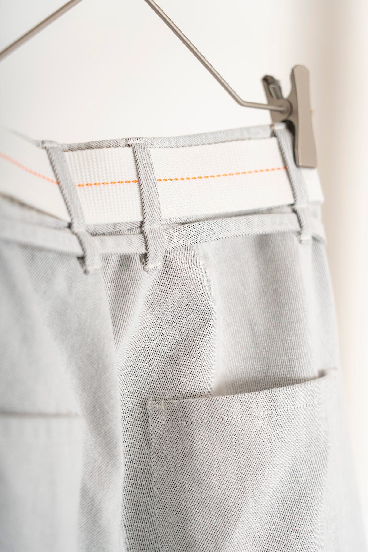 The Drawstring Denim Pants - White