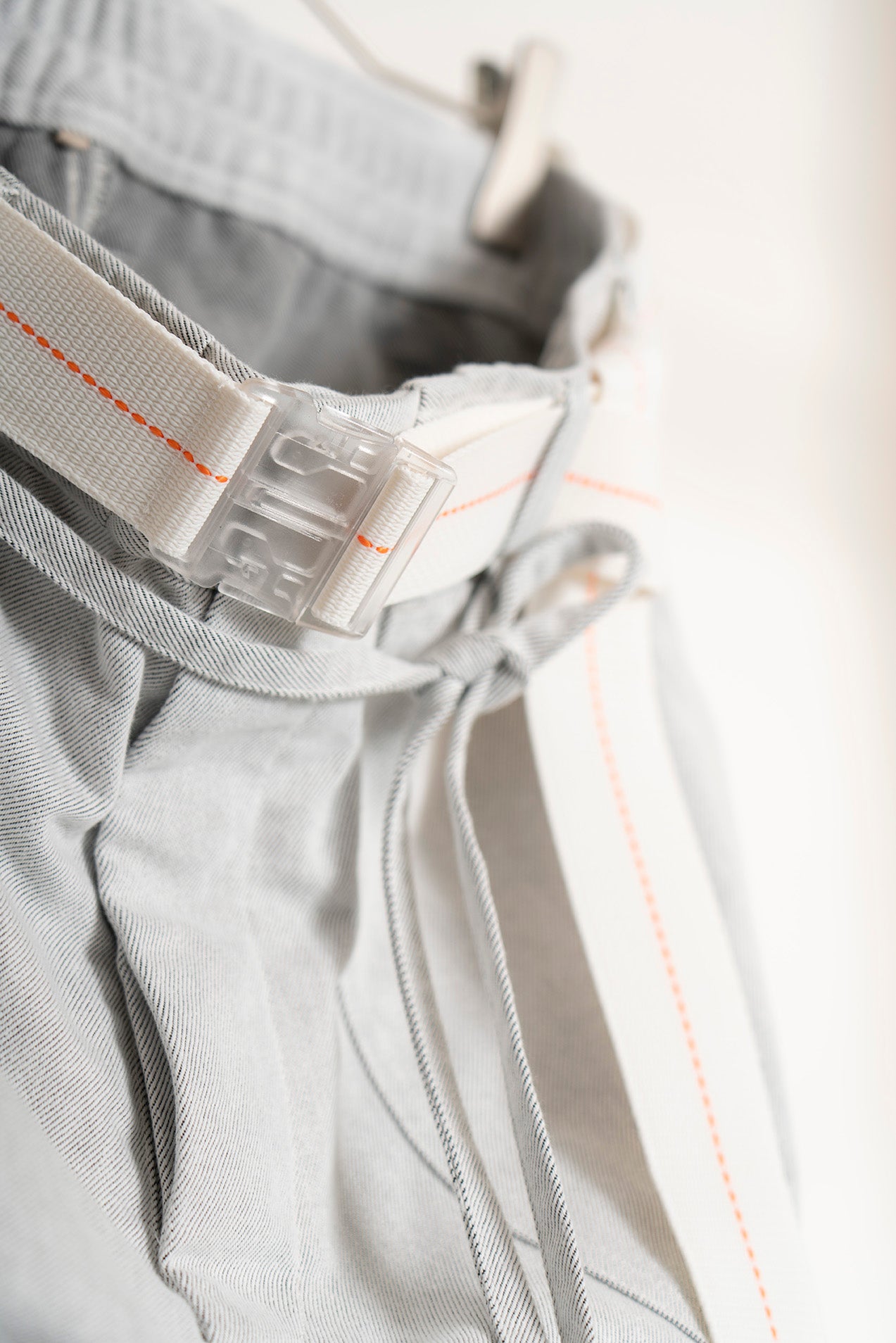 The Drawstring Denim Pants - White