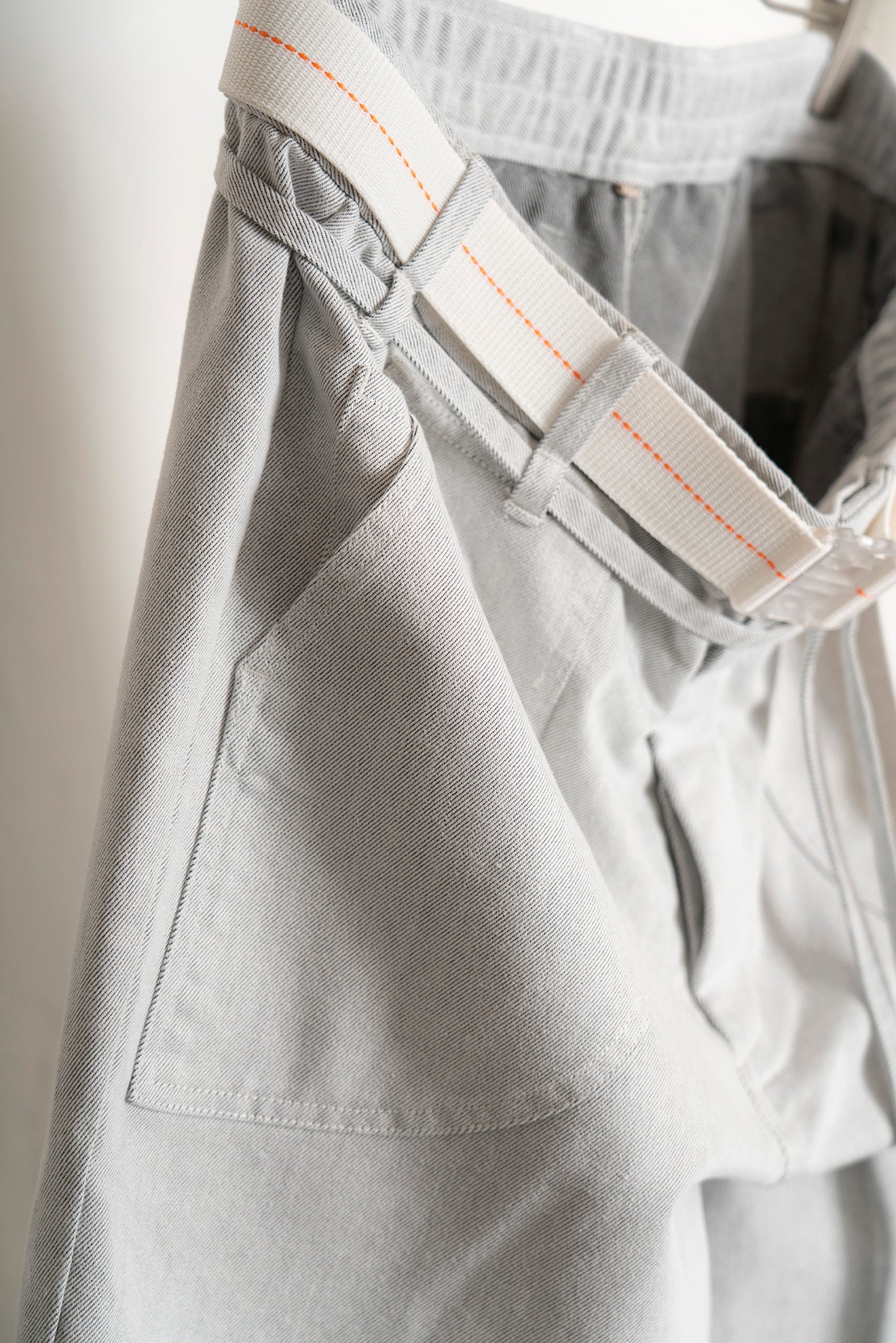 The Drawstring Denim Pants - White