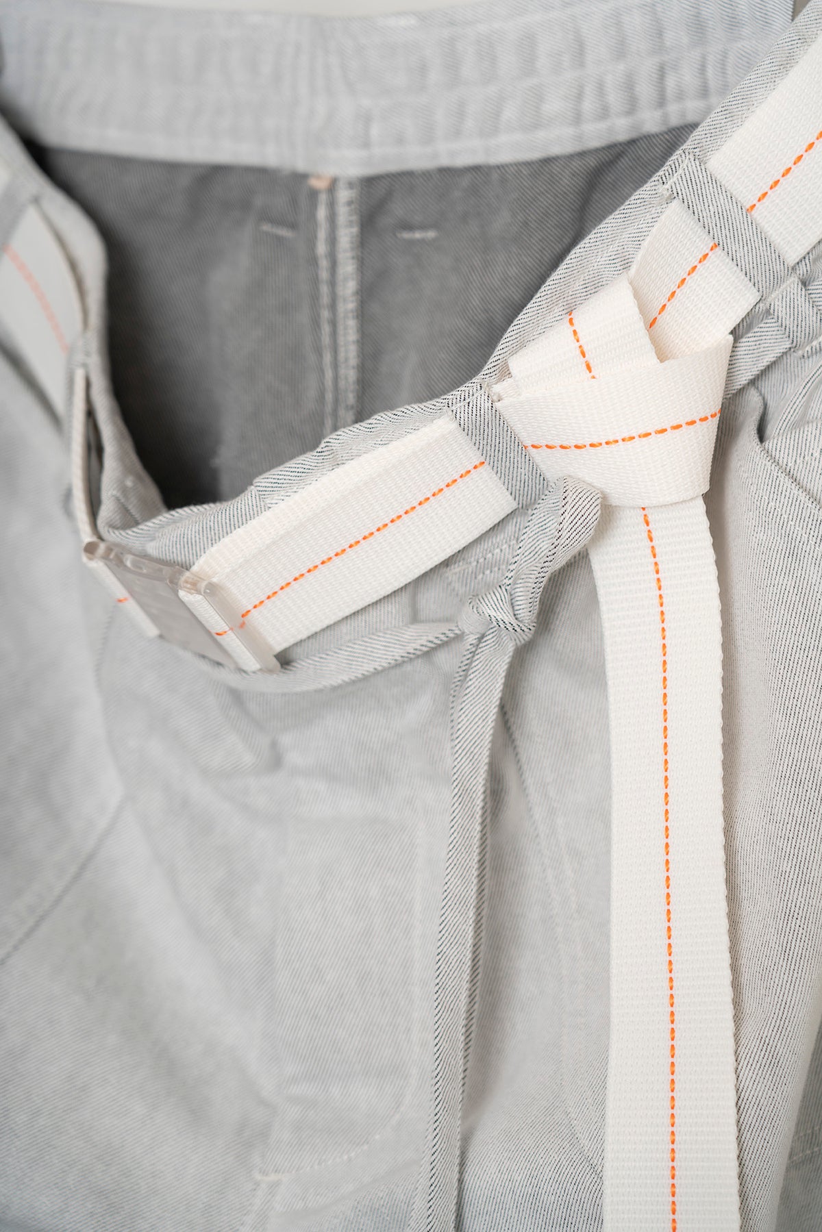 The Drawstring Denim Pants - White