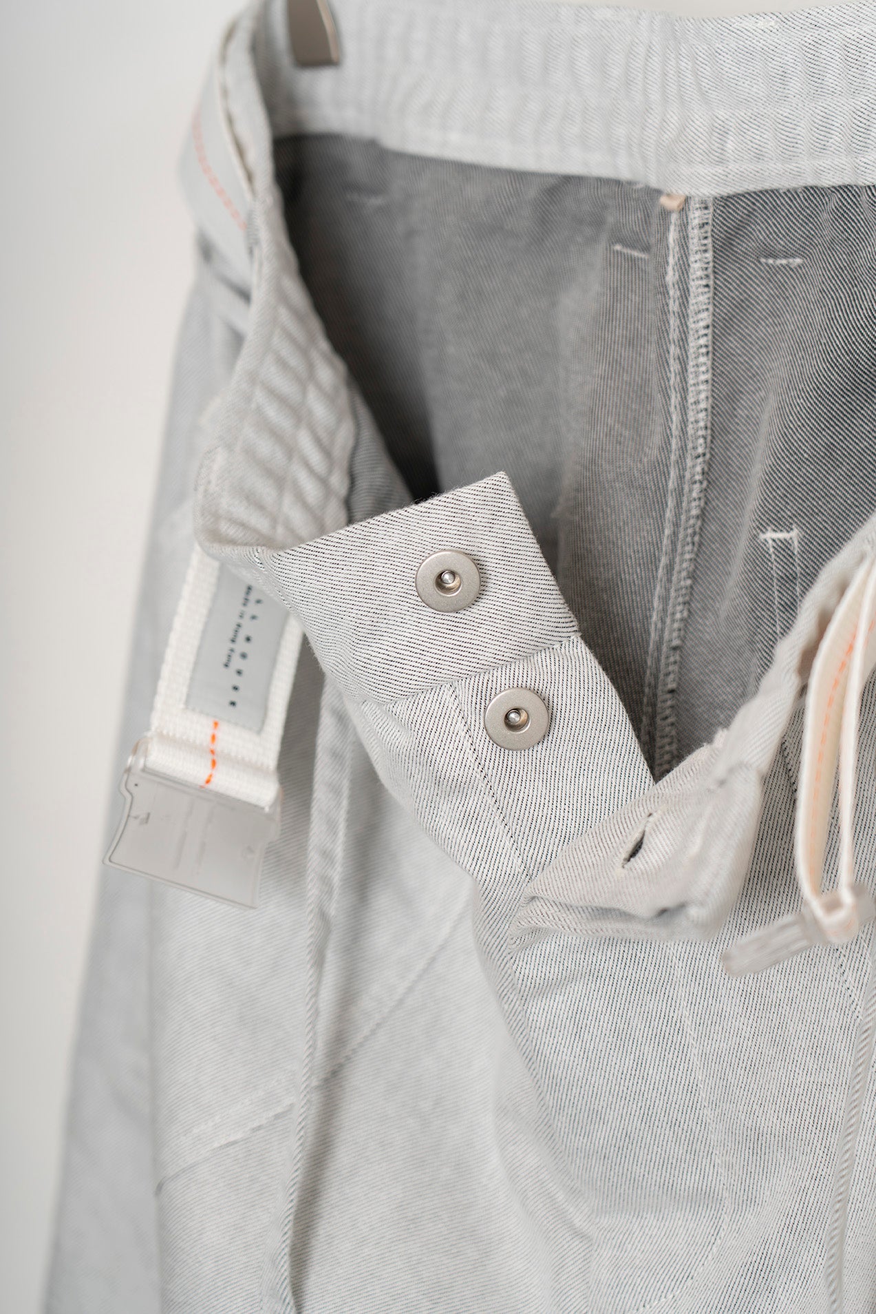 The Drawstring Denim Pants - White