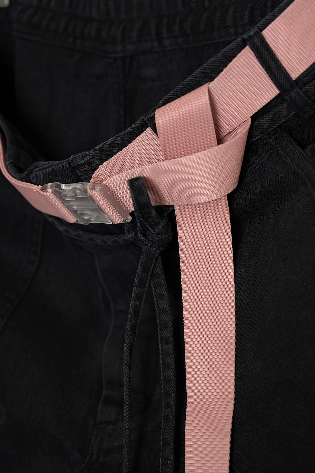 The Drawstring Denim Pants - Black