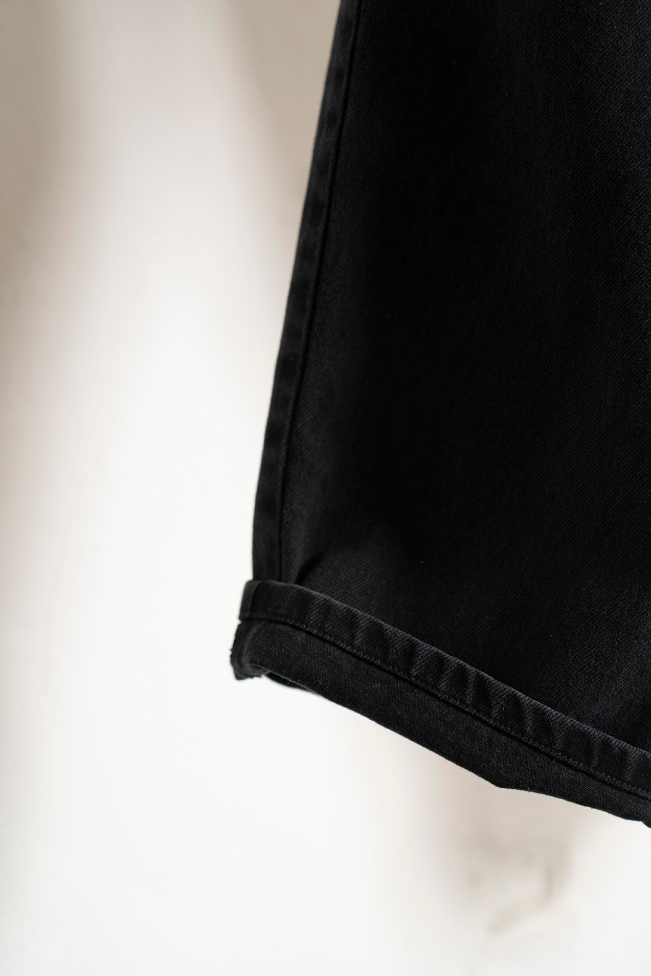 The Drawstring Denim Pants - Black