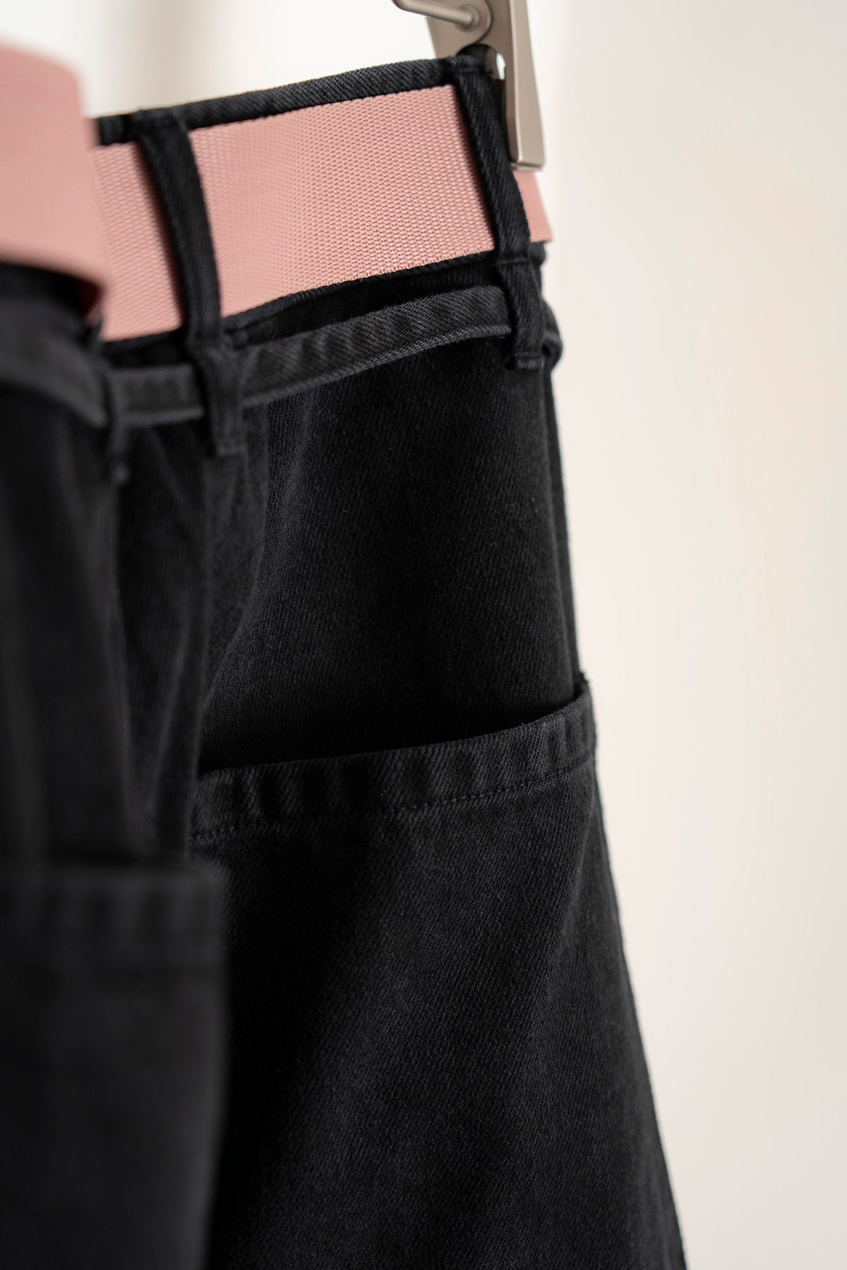 The Drawstring Denim Pants - Black
