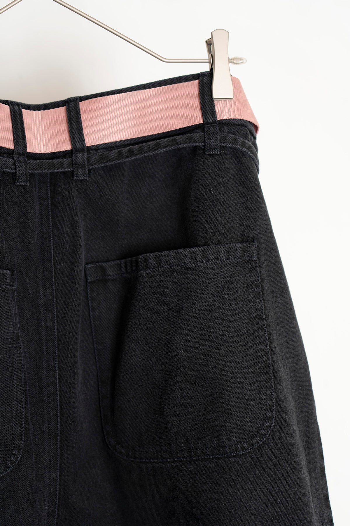 The Drawstring Denim Pants - Black