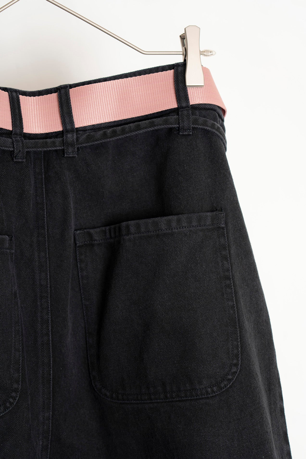 The Drawstring Denim Pants - Black