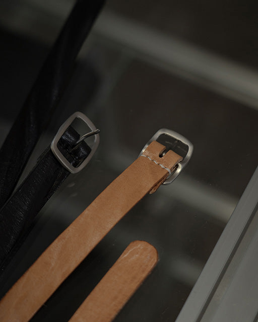 The Long Leather Belt - Natural