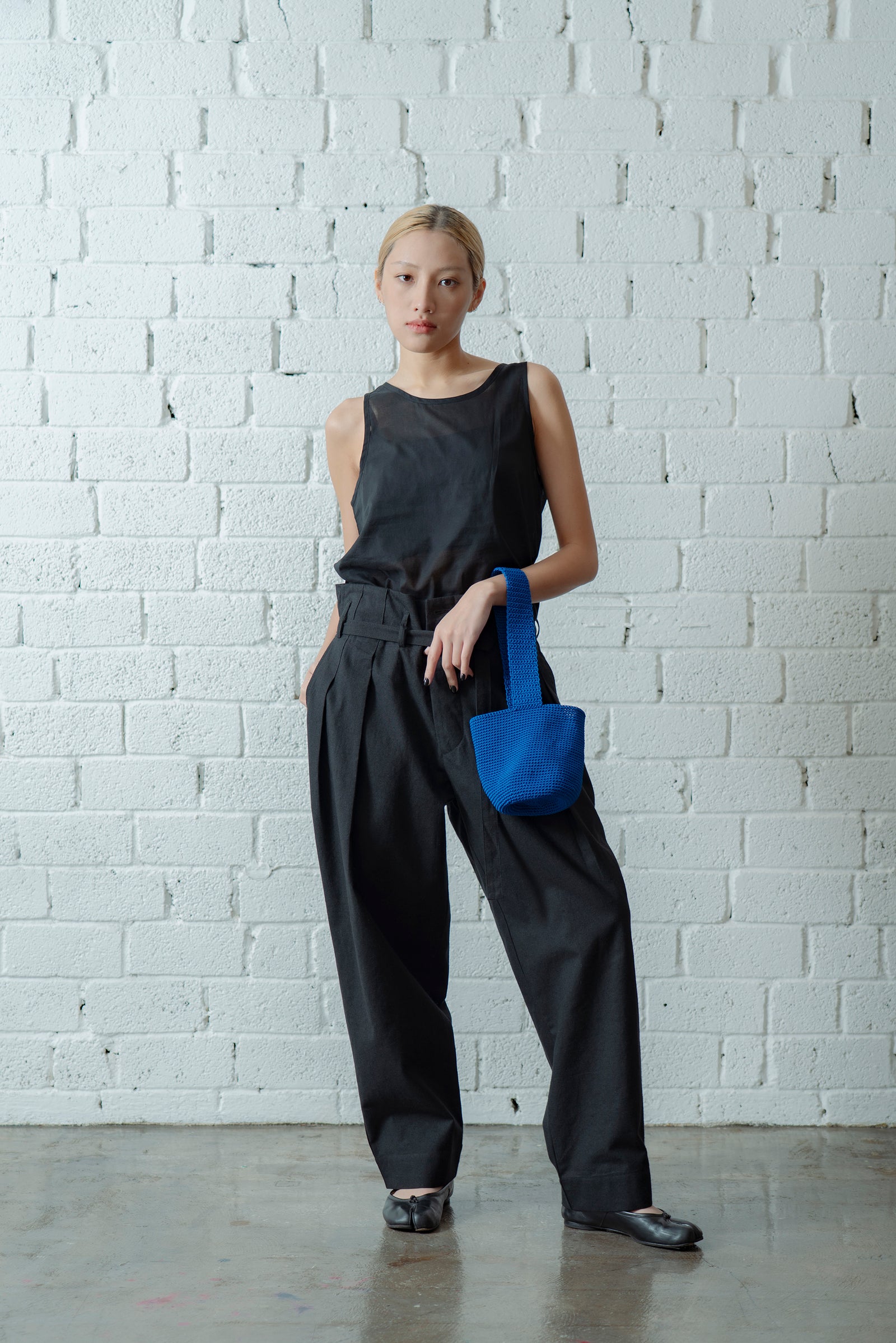 The Belted Hollywood Trousers - Black