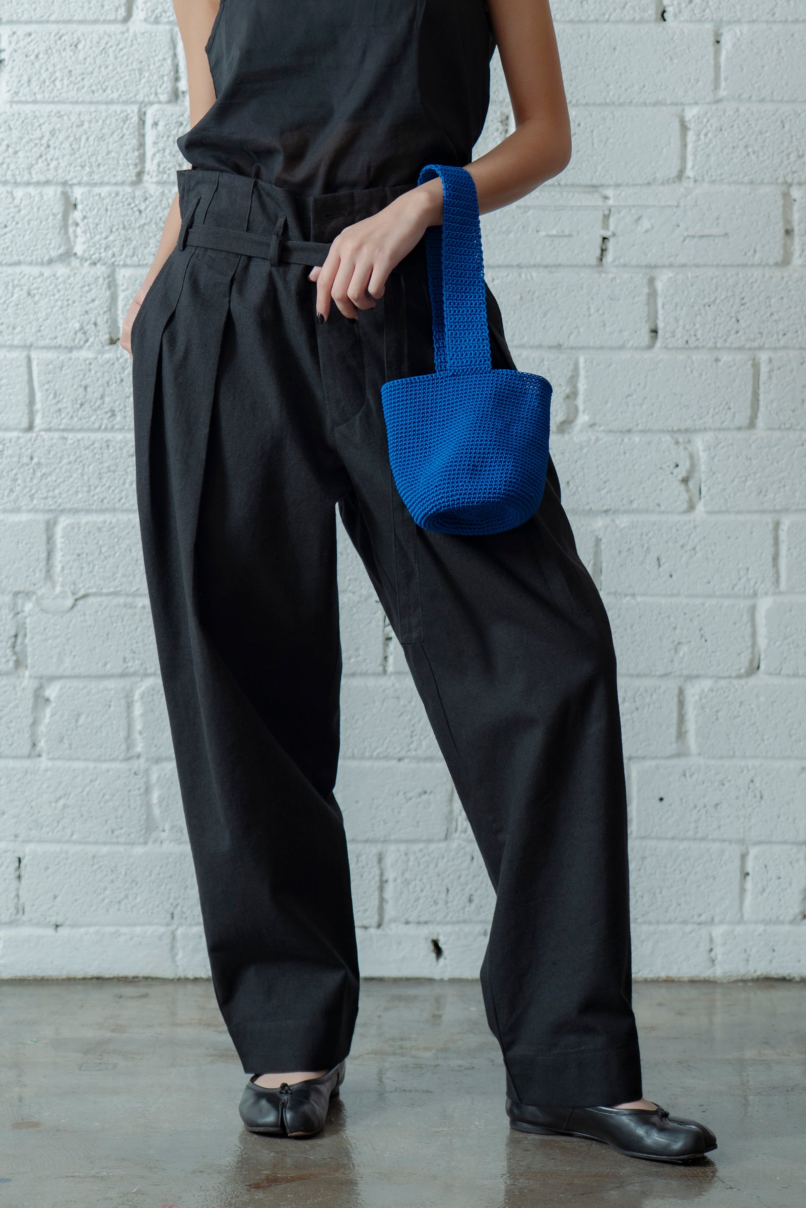 The Belted Hollywood Trousers - Black