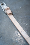 " The Talented Mr. " Leather Belt - Natural with Copper Silver Buckle