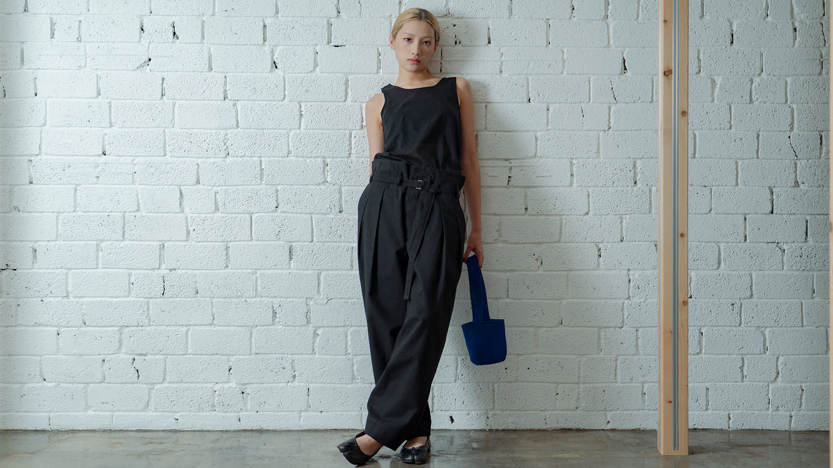 The Belted Hollywood Trousers - Black