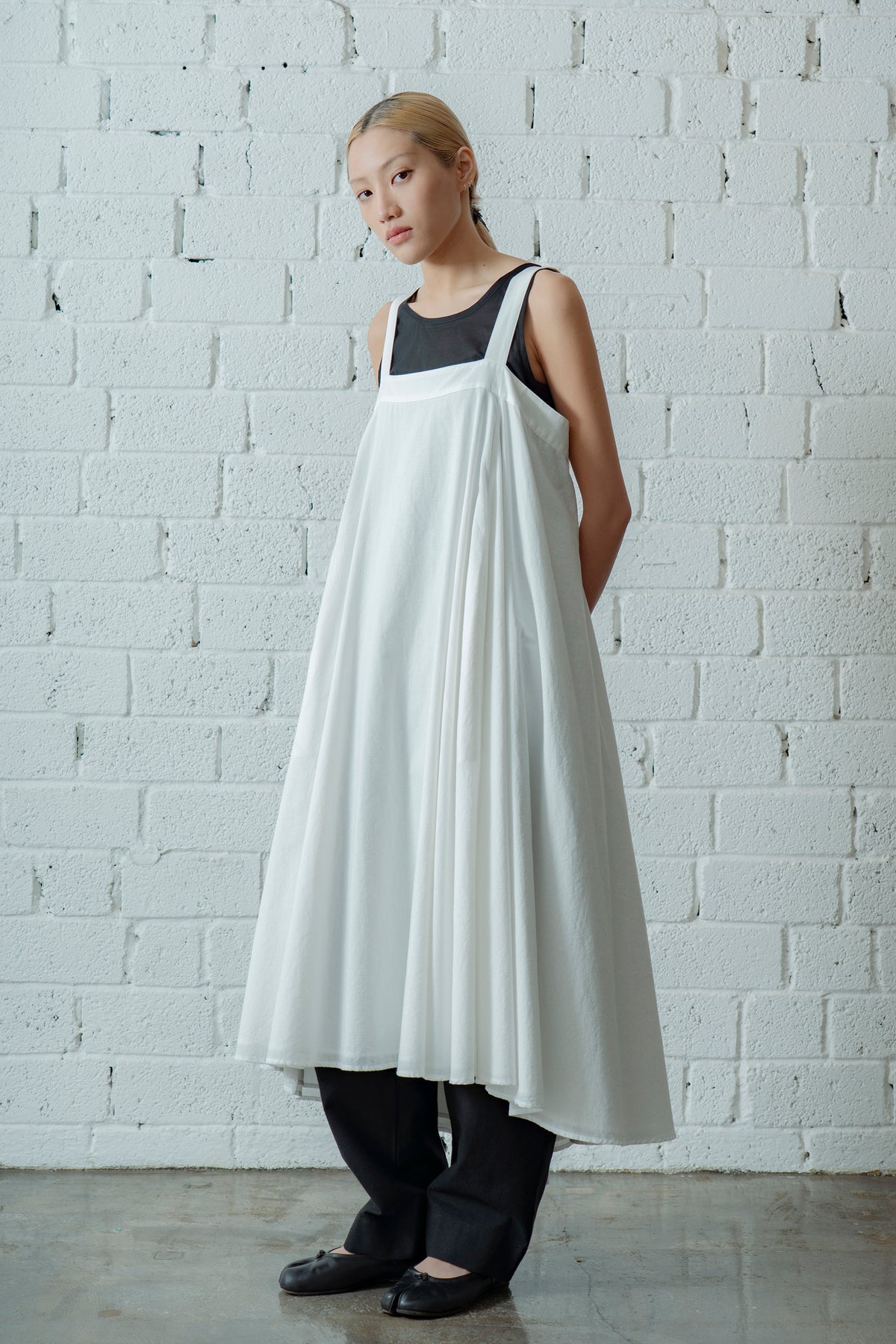 The Suspender Dress - White