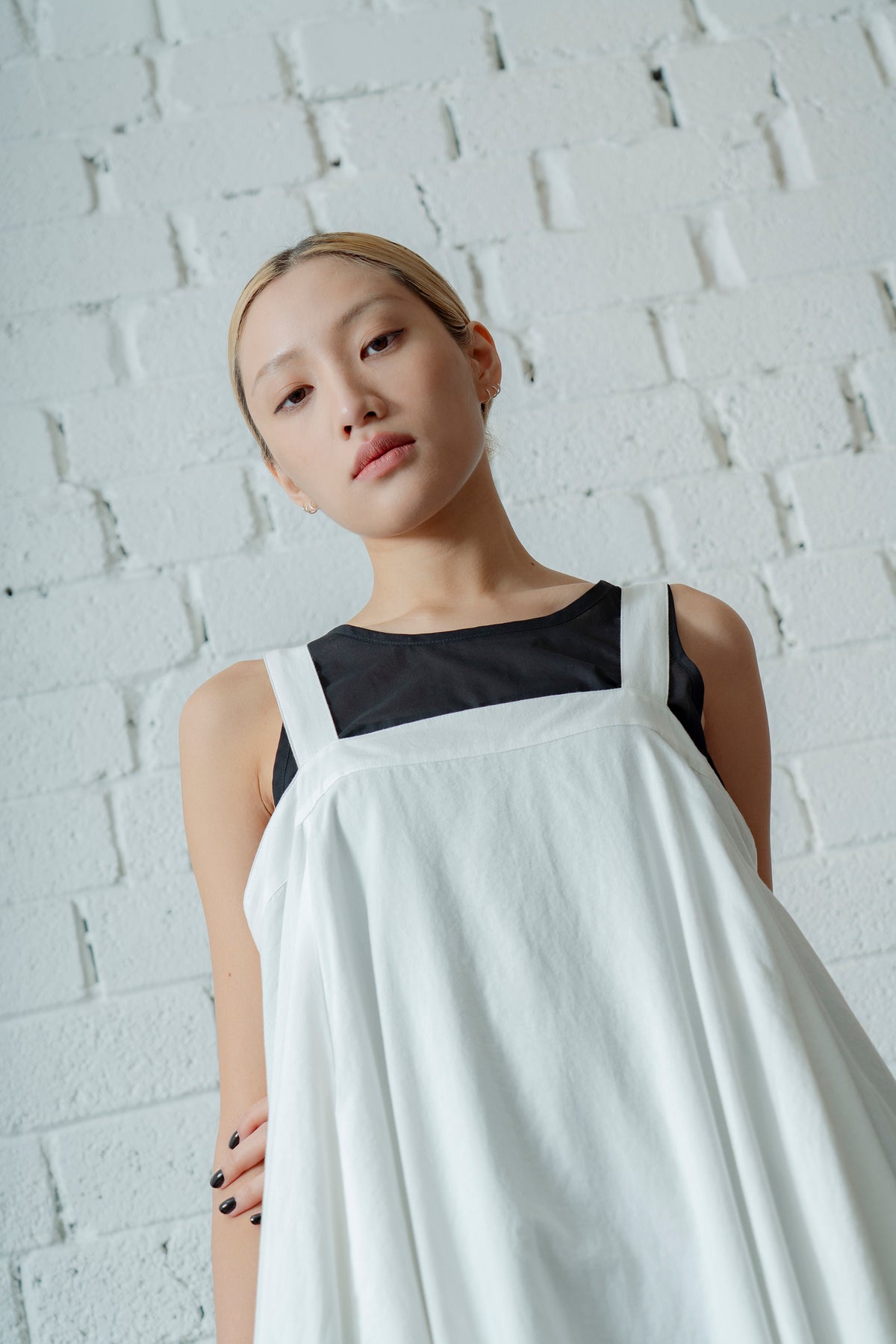 The Suspender Dress - White