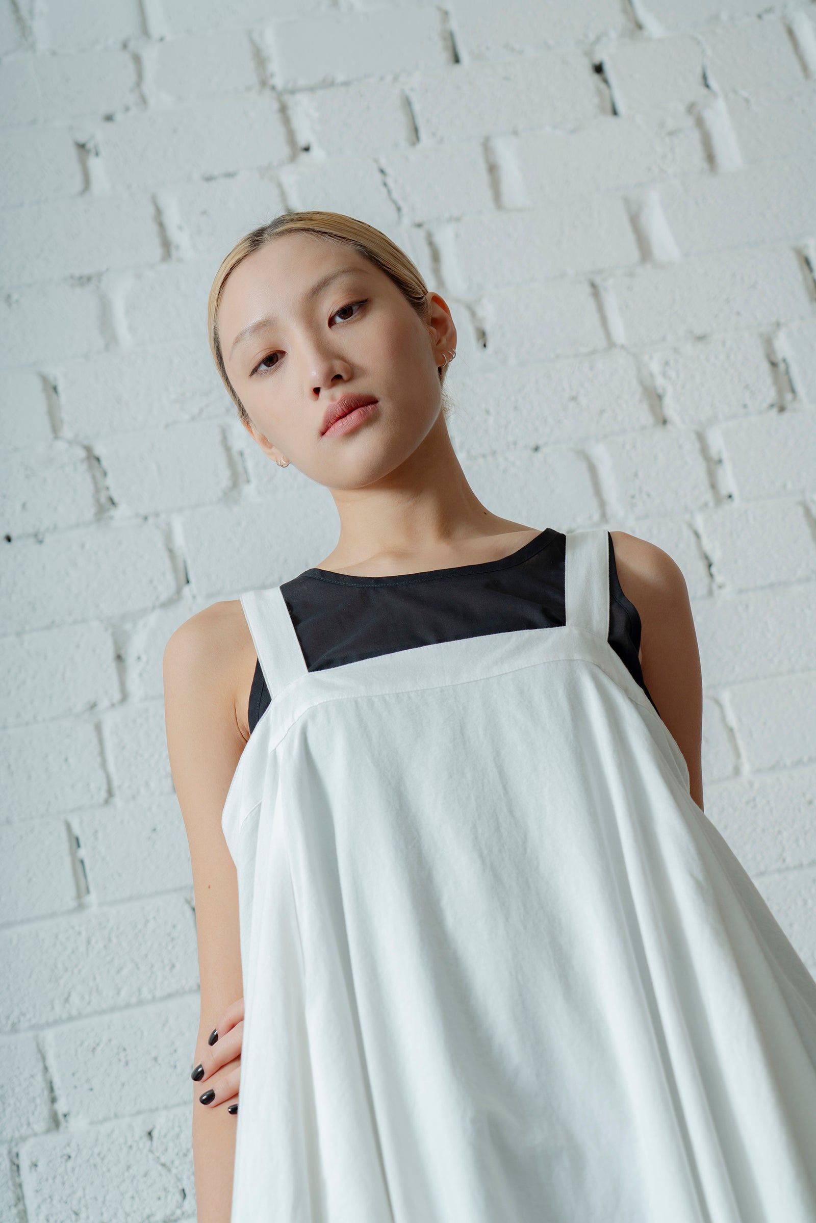 The Suspender Dress - White
