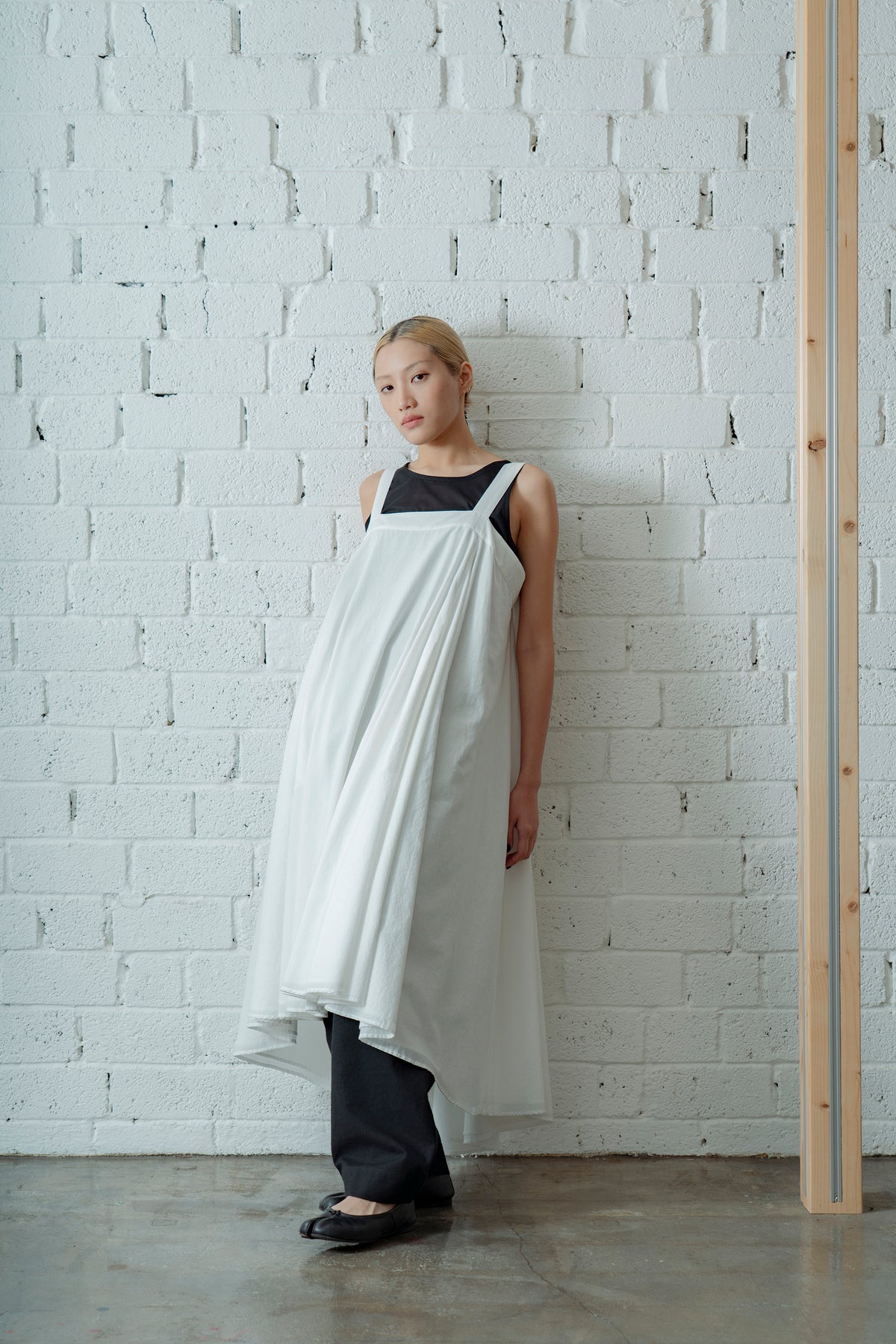 The Suspender Dress - White