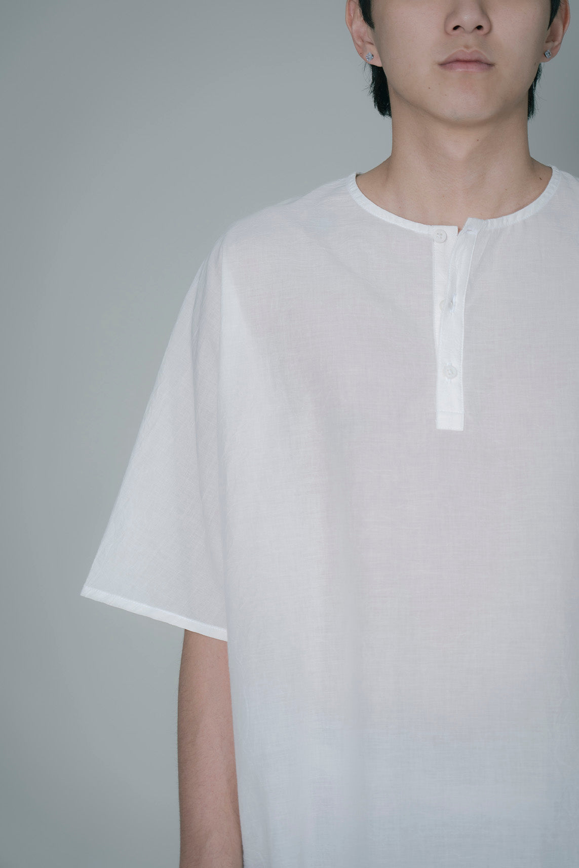 The Woven Henley - Off White