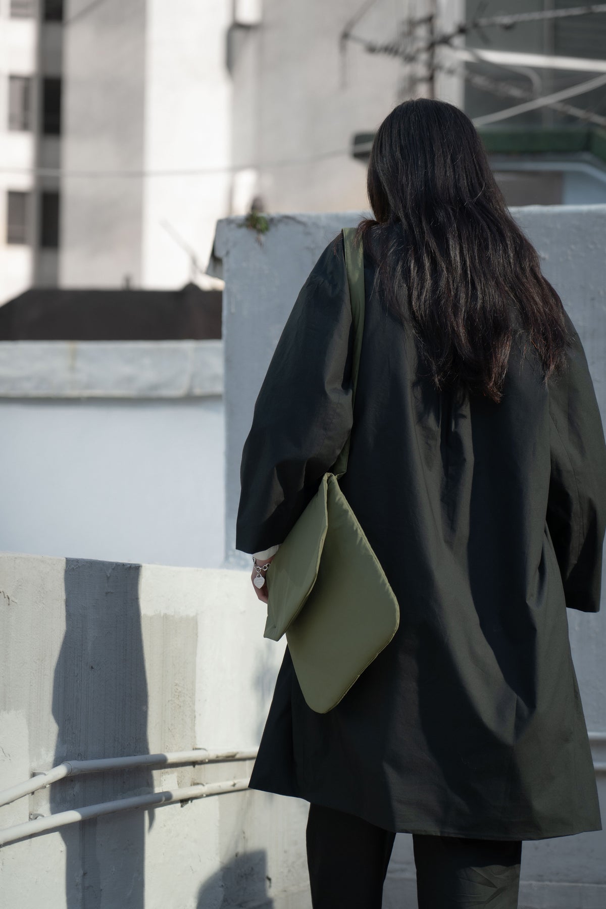 The Padded Pouch Bag- Military Green