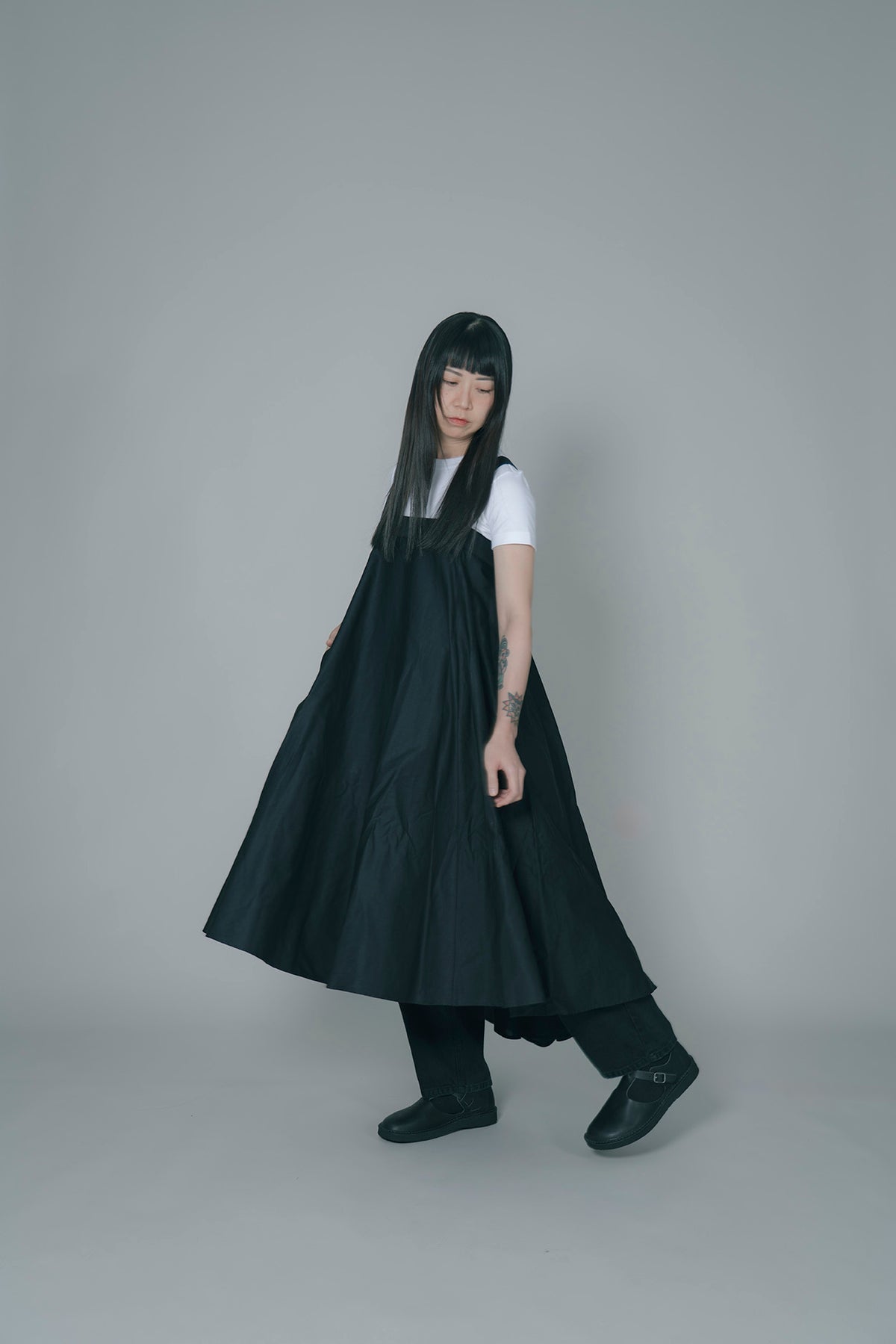 The Drawstring Denim Pants - Black